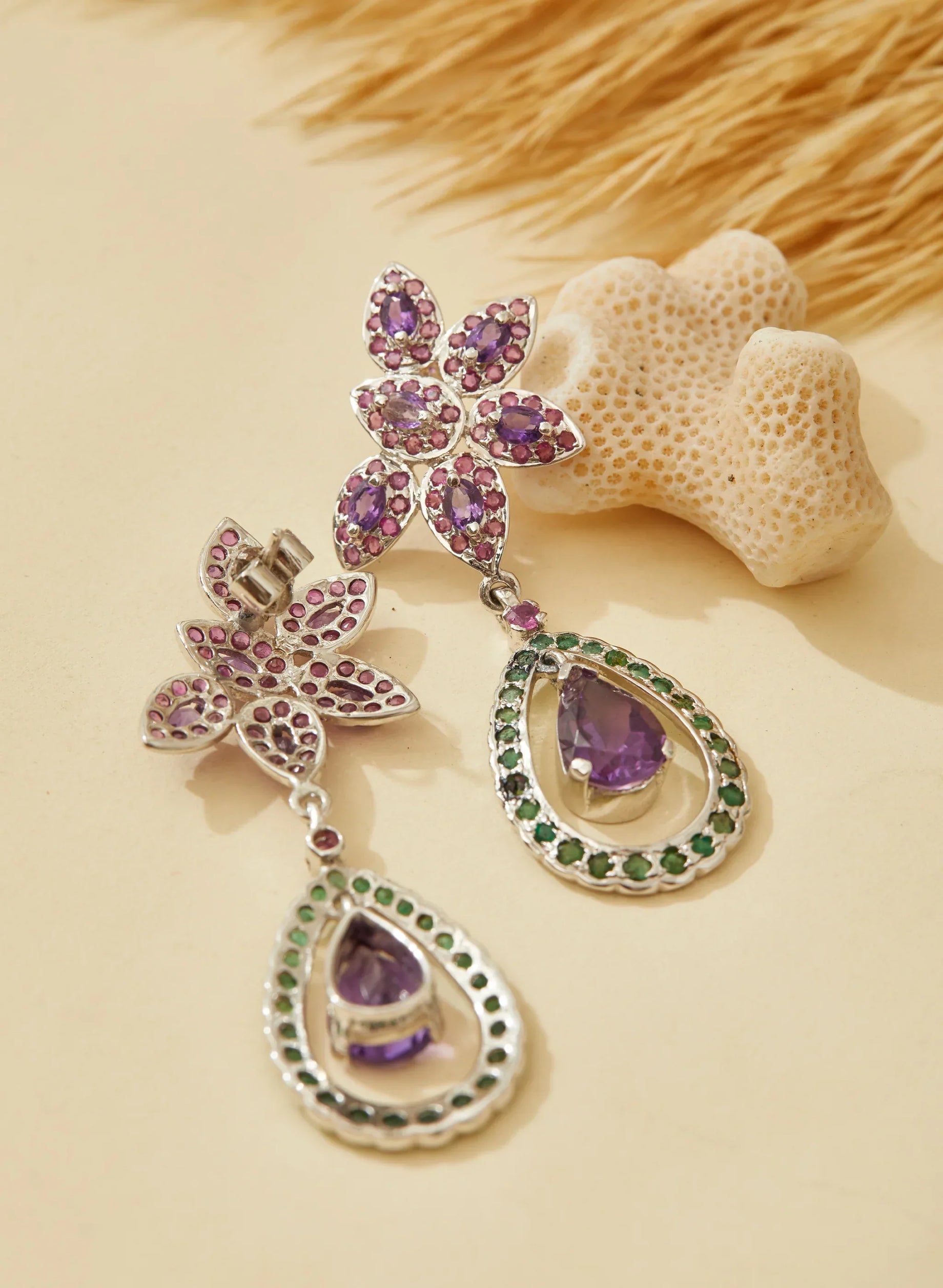 Chandelier Earrings: Ruby Radiance & Statement Movement