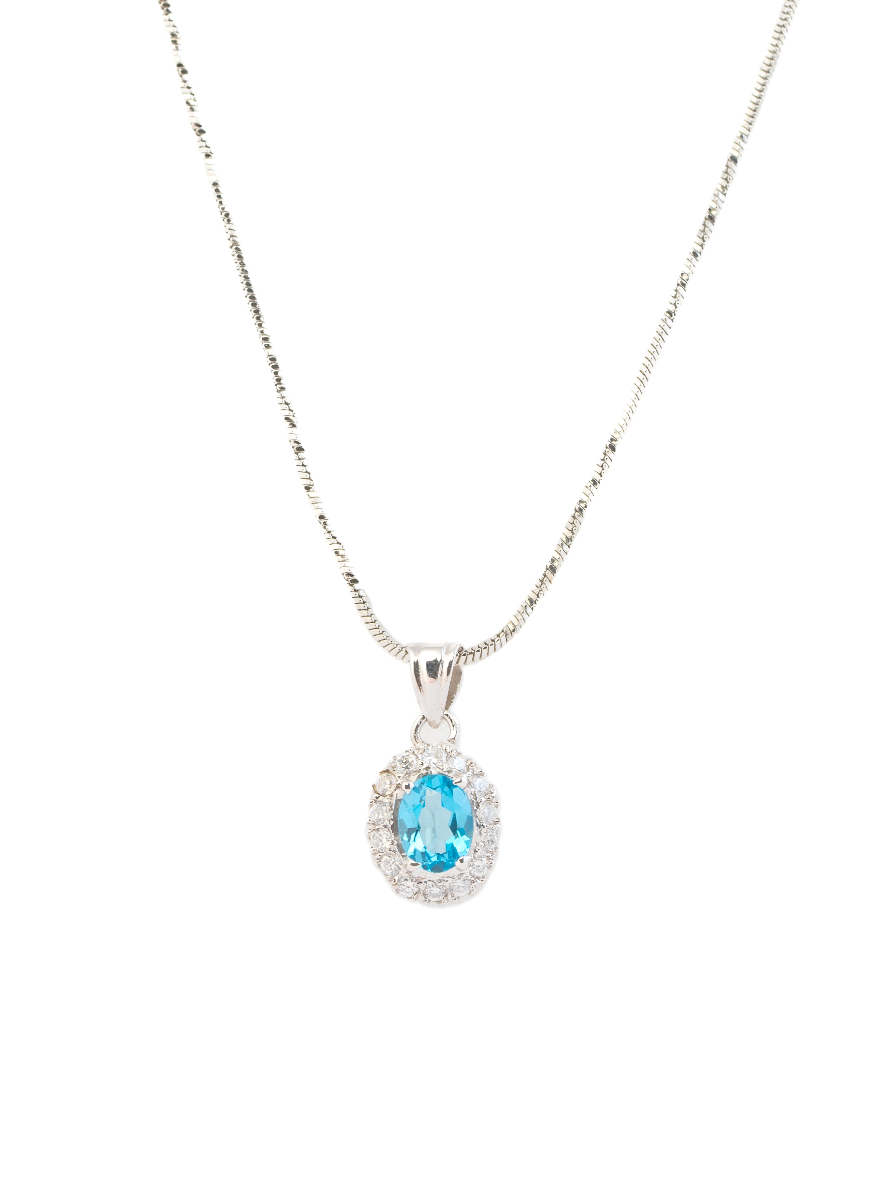 Blue Topaz Pendant for Women 2