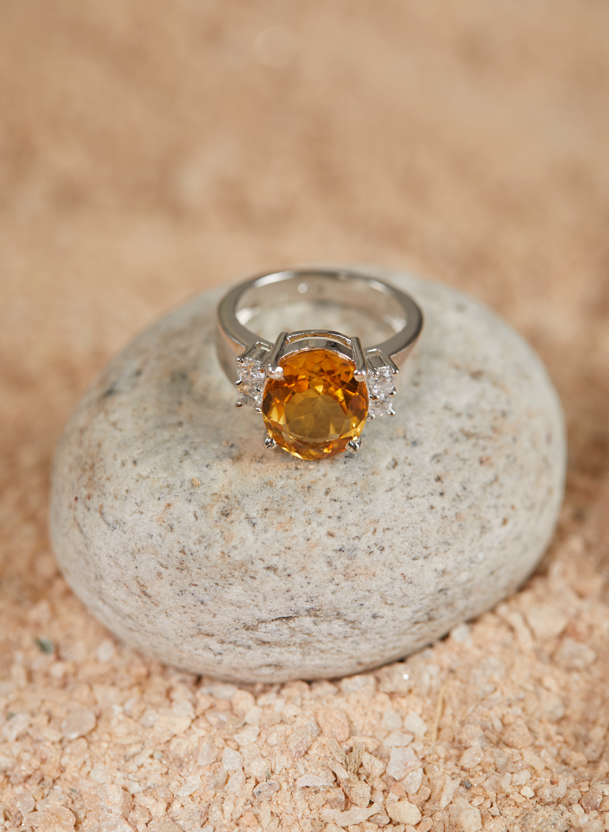 Citrine Zirconia Ring 3