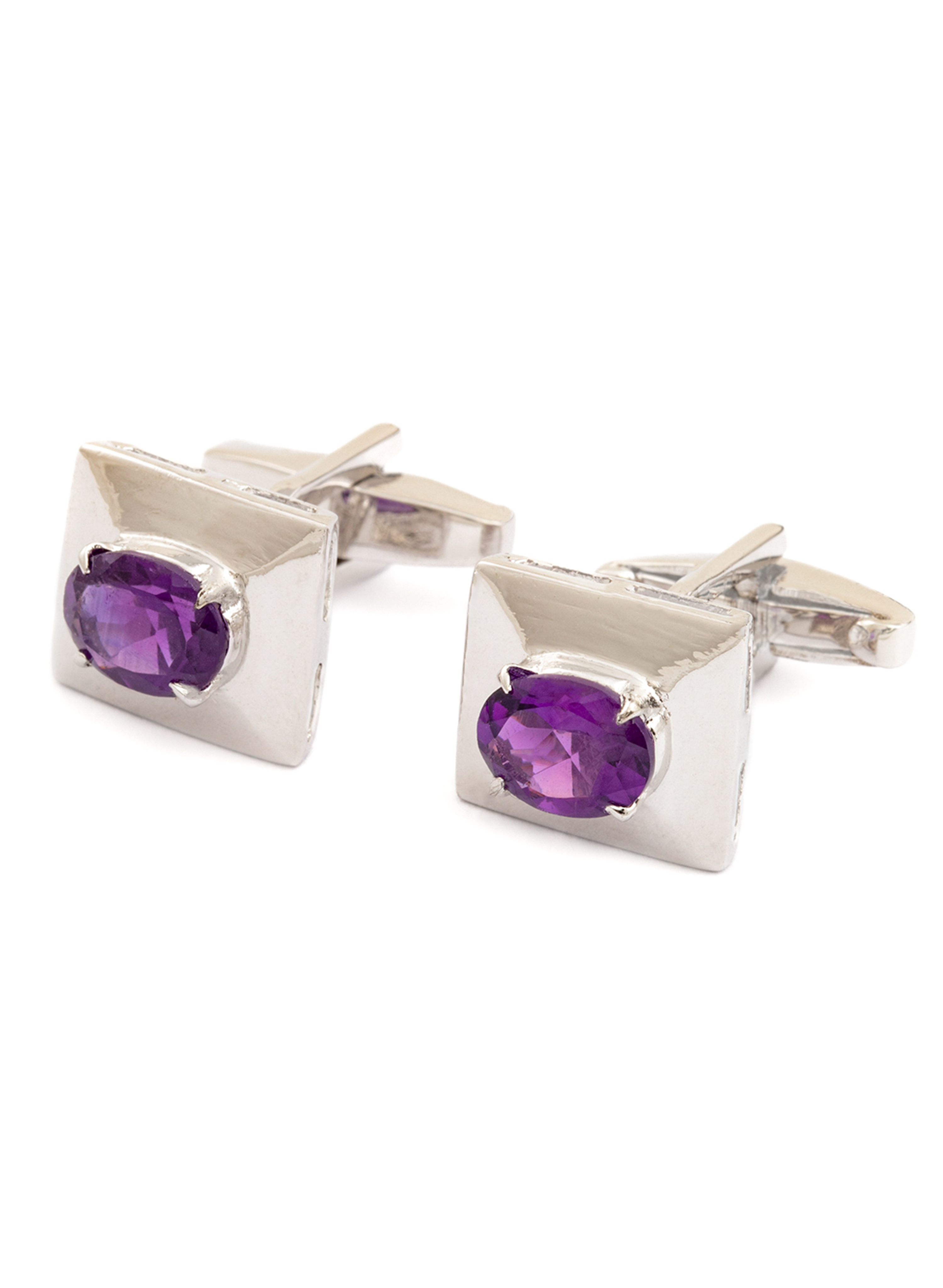 Amethyst Cufflinks Earrings 2