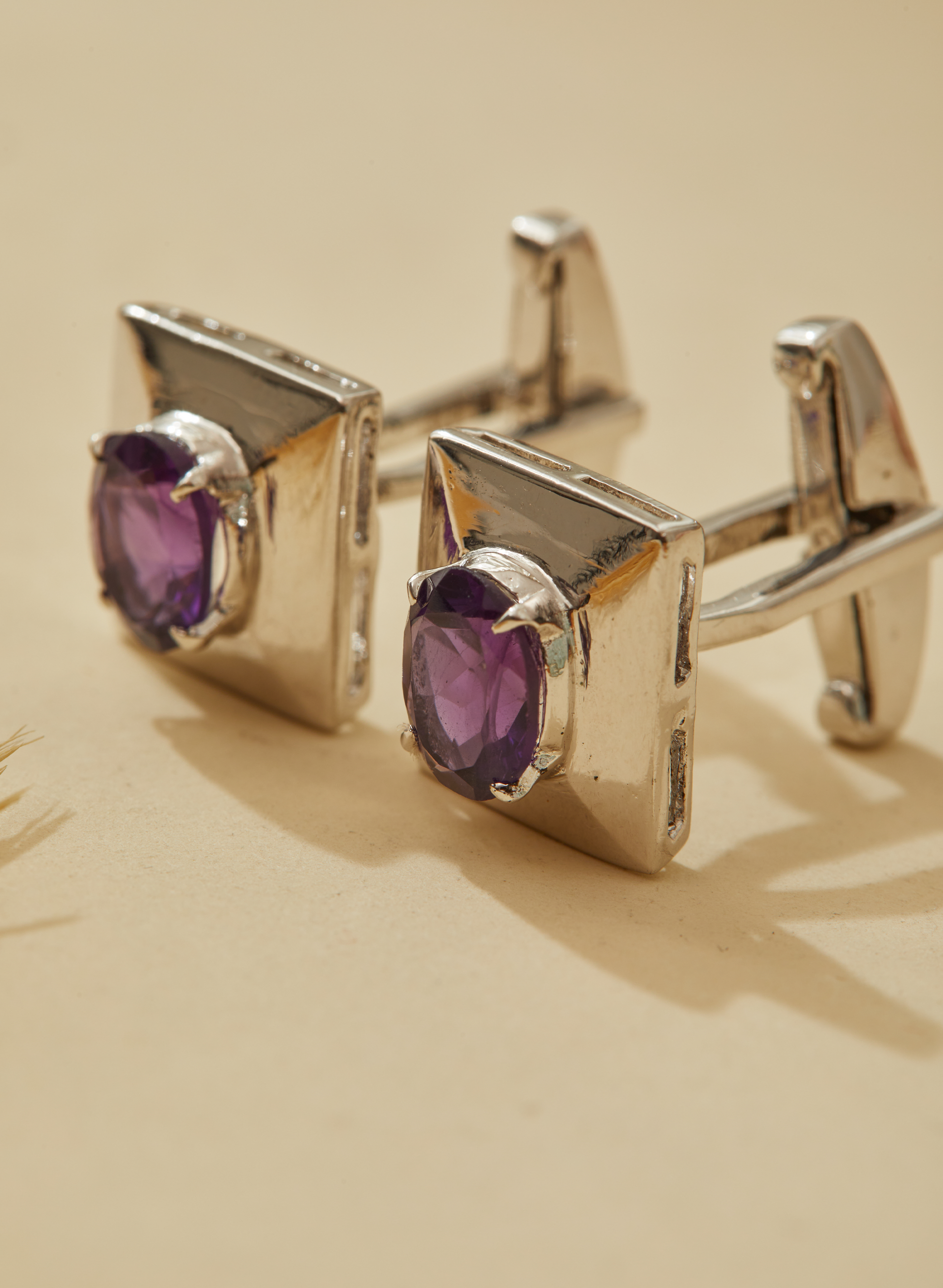 Amethyst Cufflinks Earrings 3