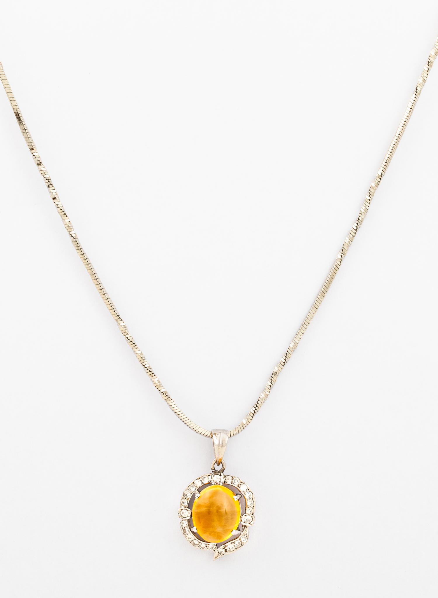 Citrine Zirconia Pendant for Women 2