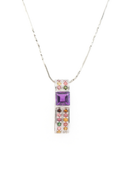 Amethyst Tourmaline Pendant for Women 2