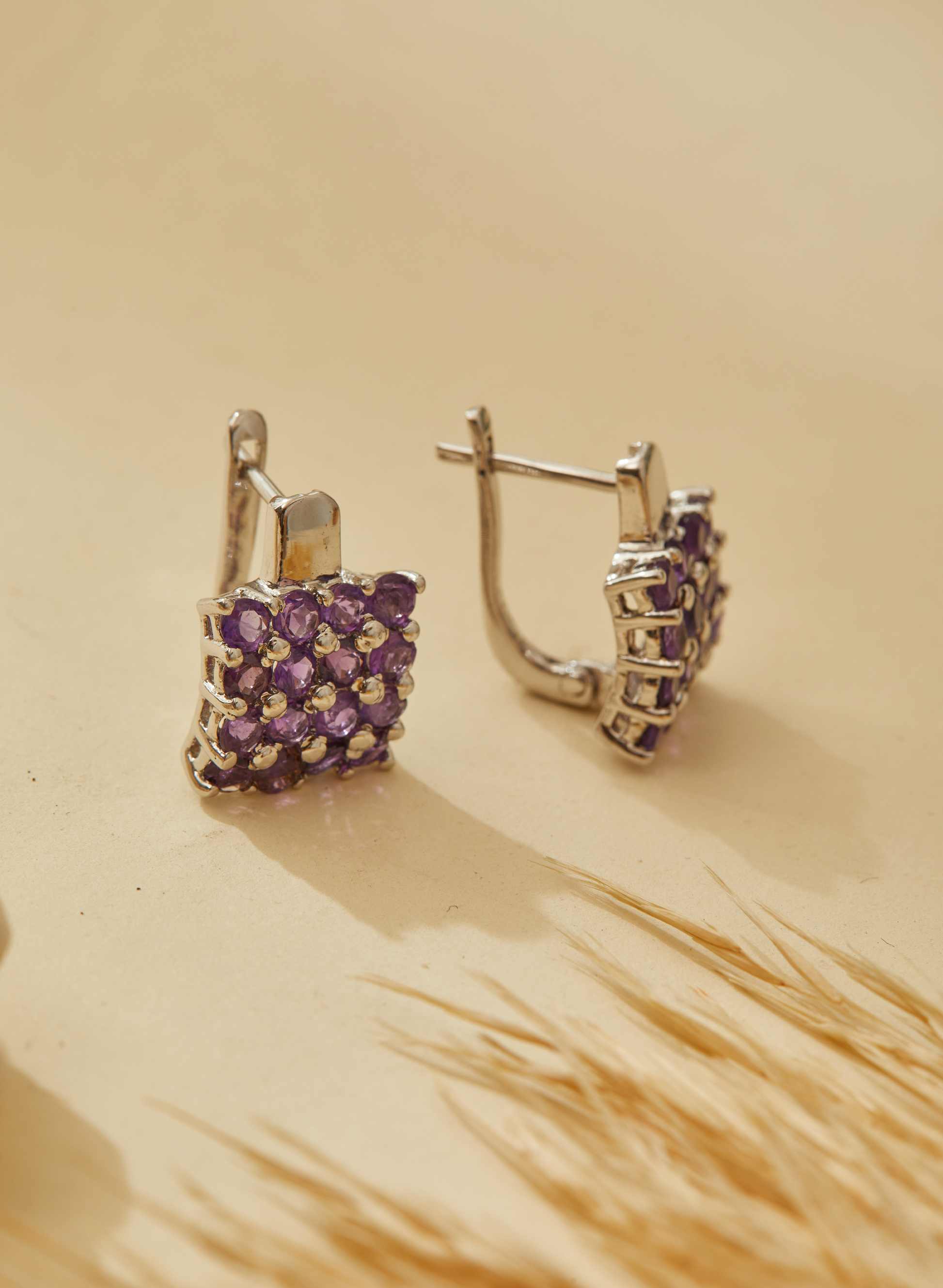 Amethyst Plugs Earrings for Women 3