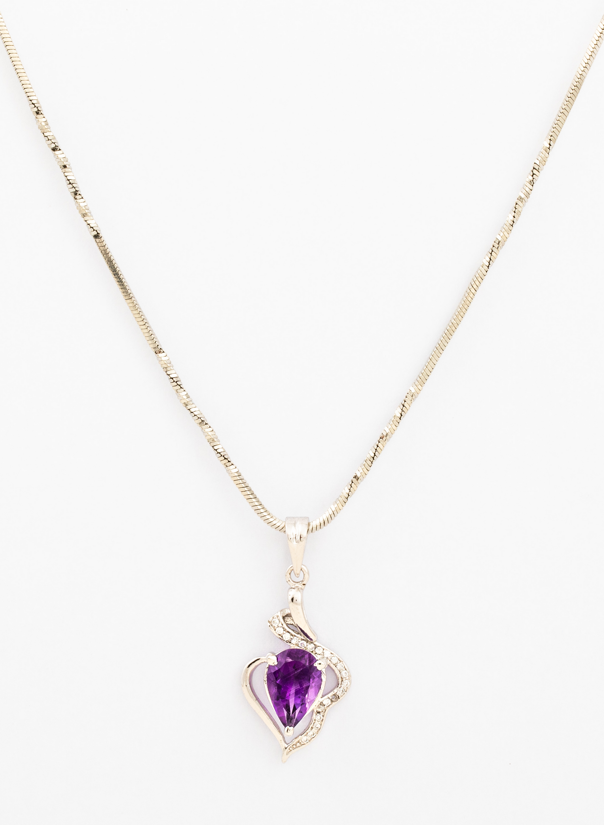 Amethyst Zirconia Pendant for Women 2