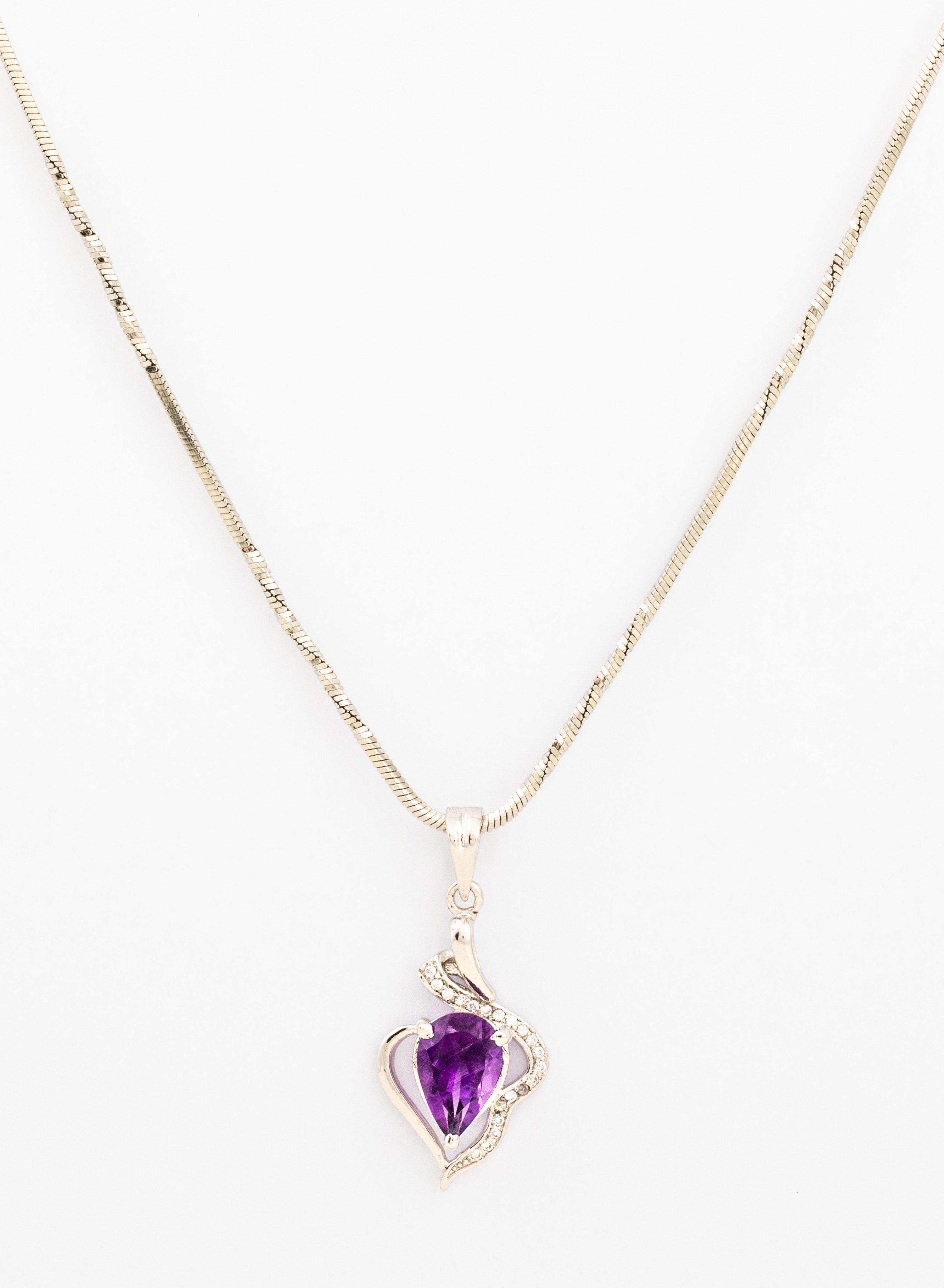 Amethyst Zirconia Pendant for Women 2