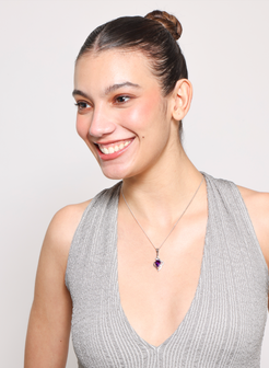 Amethyst Zirconia Pendant for Women 4