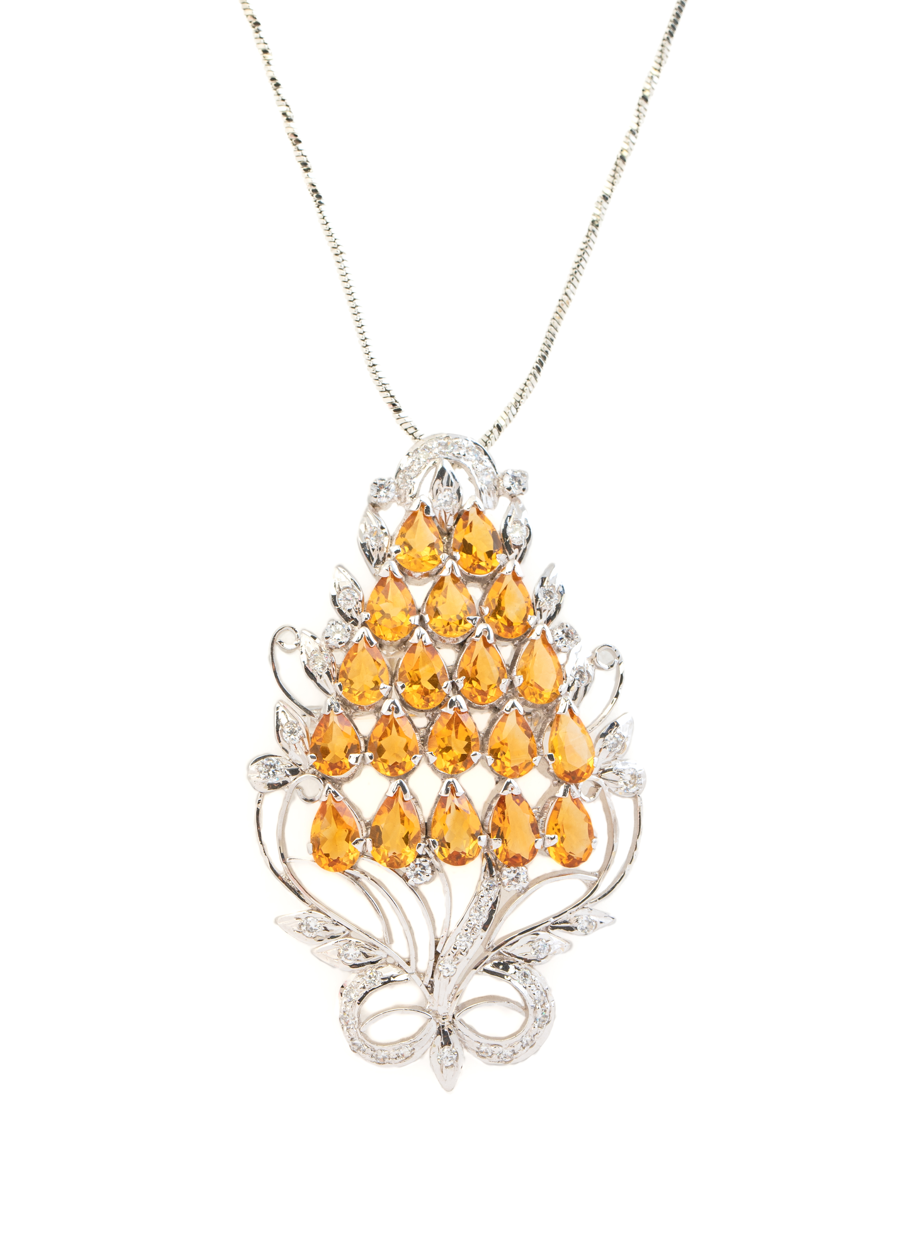 Citrine Brooch Pendant for Women 2