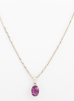 Amethyst Chain Pendant for Women 2
