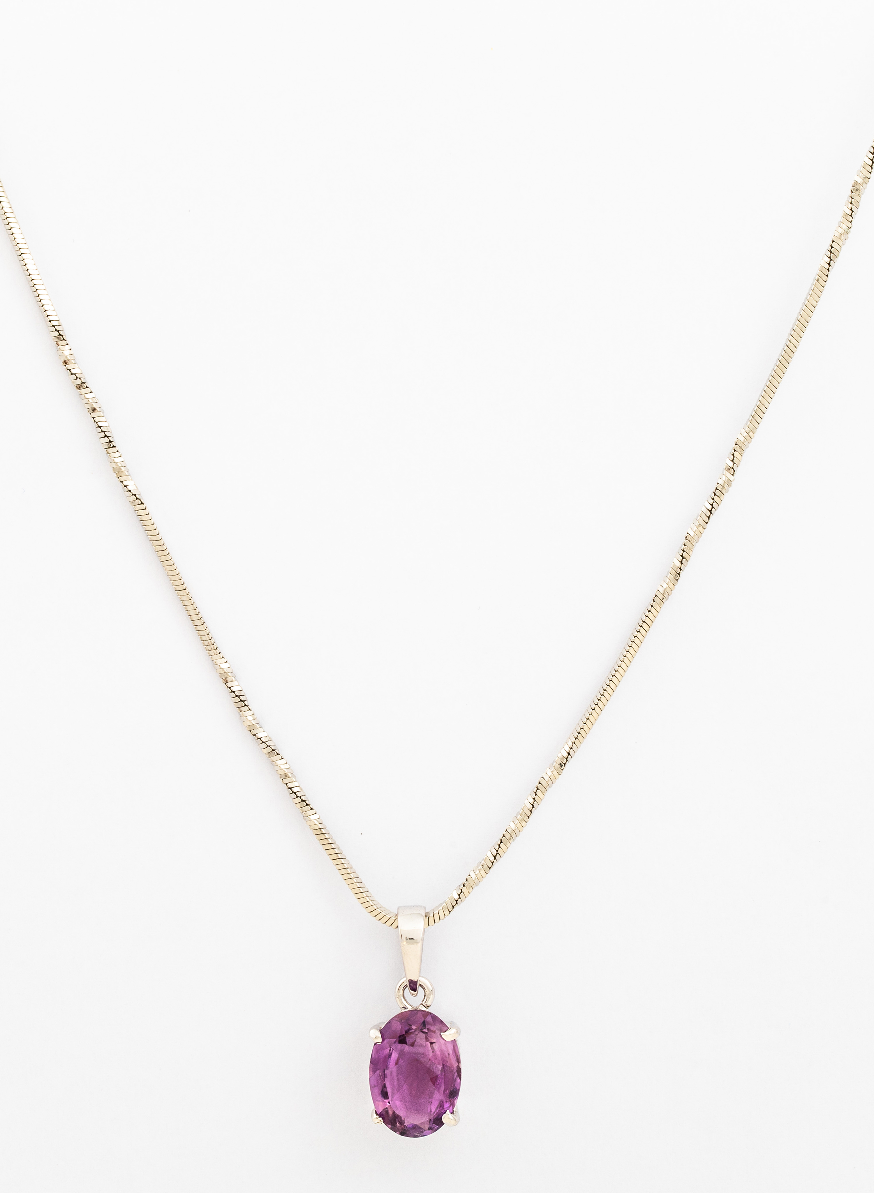 Amethyst Chain Pendant for Women 2