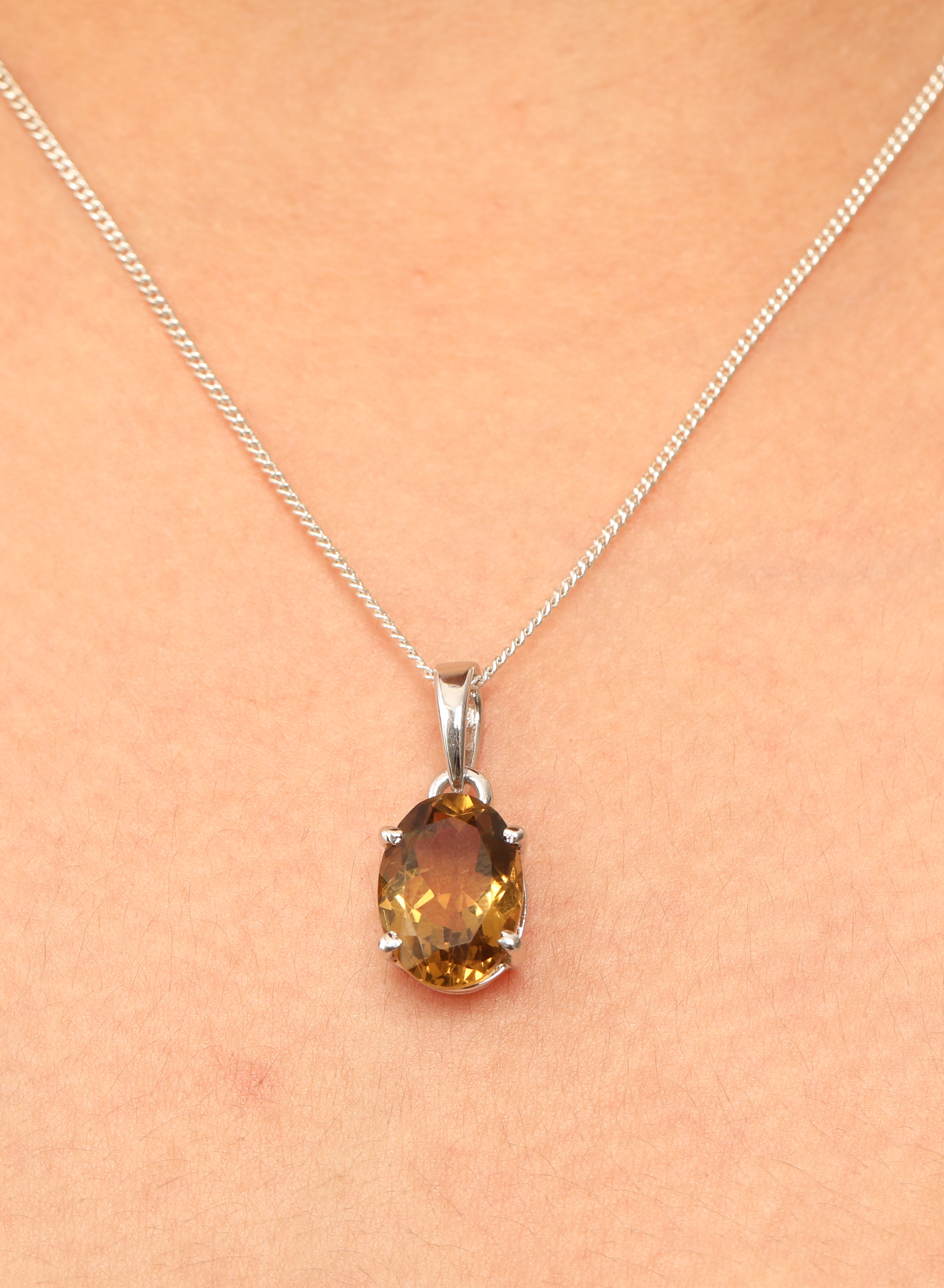 Whiskey Topaz Pendant for Women 1
