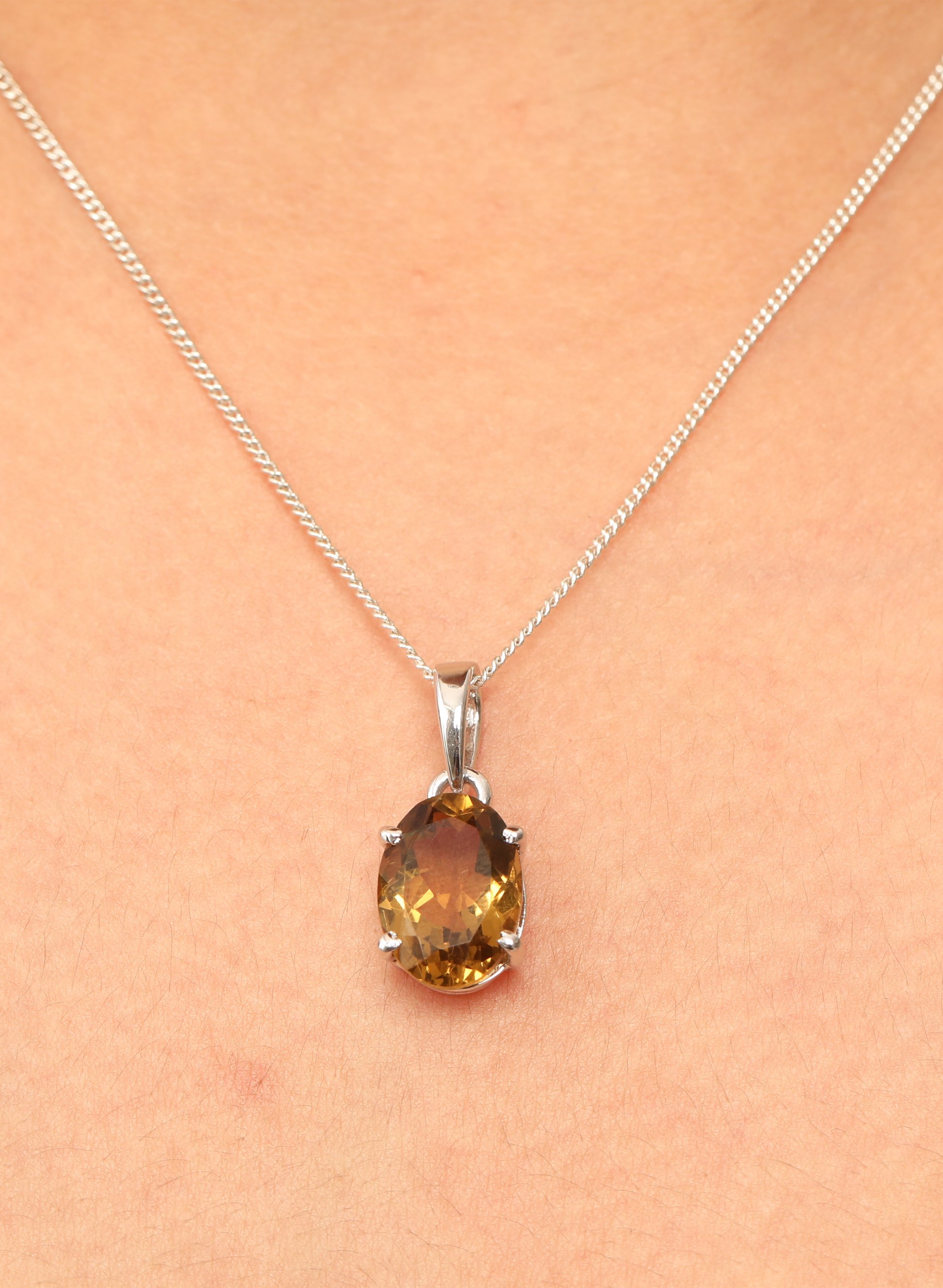 Whiskey Topaz Pendant for Women 1