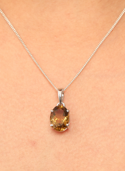 Whiskey Topaz Pendant for Women 1