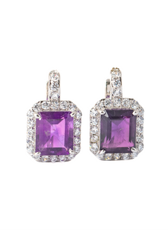 Amethyst Zirconia Earrings for Women 2