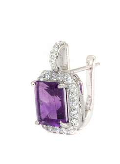 Amethyst Zirconia Earrings for Women 5