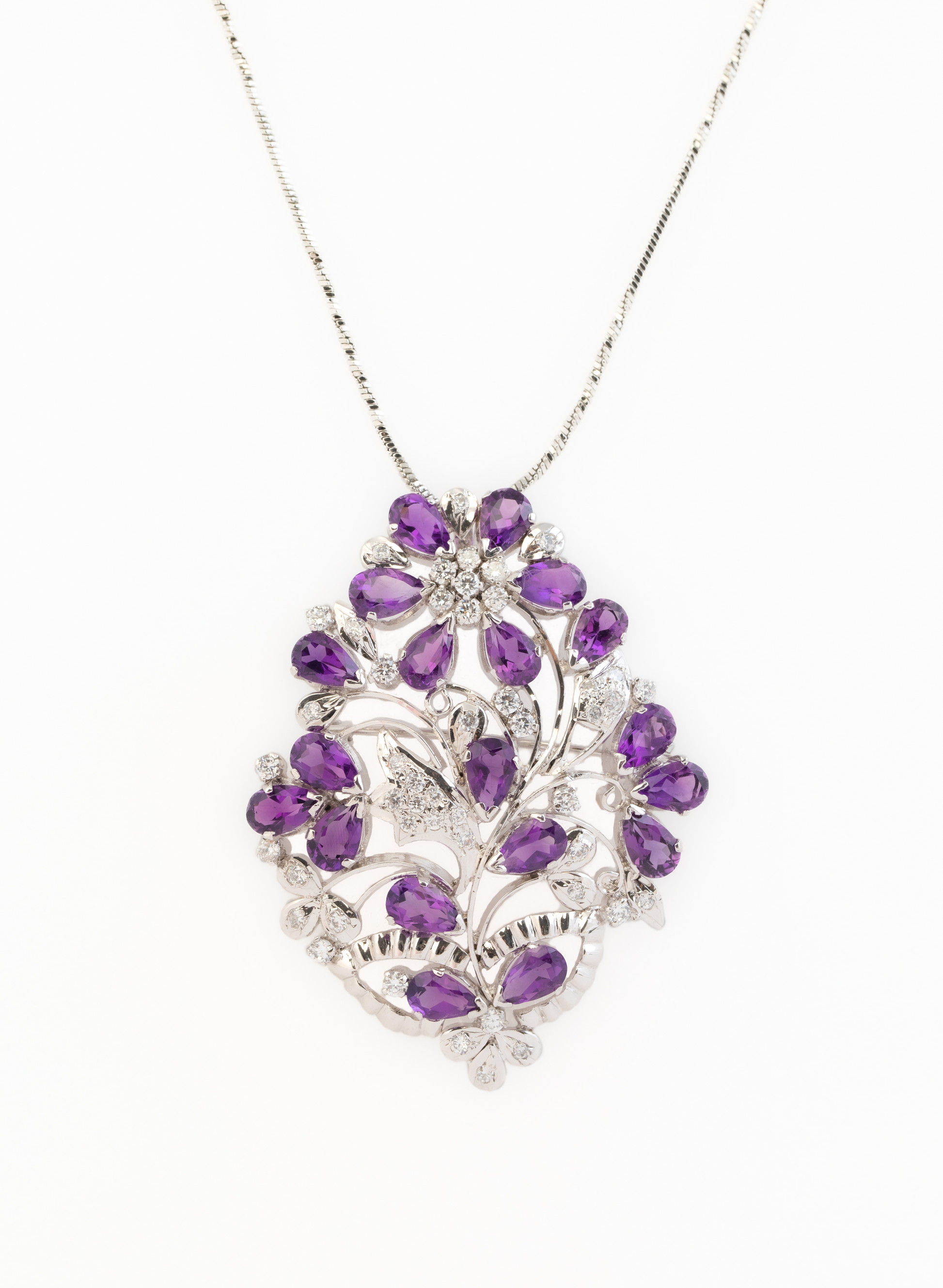 Amethyst Brooch Pendant for Women 2