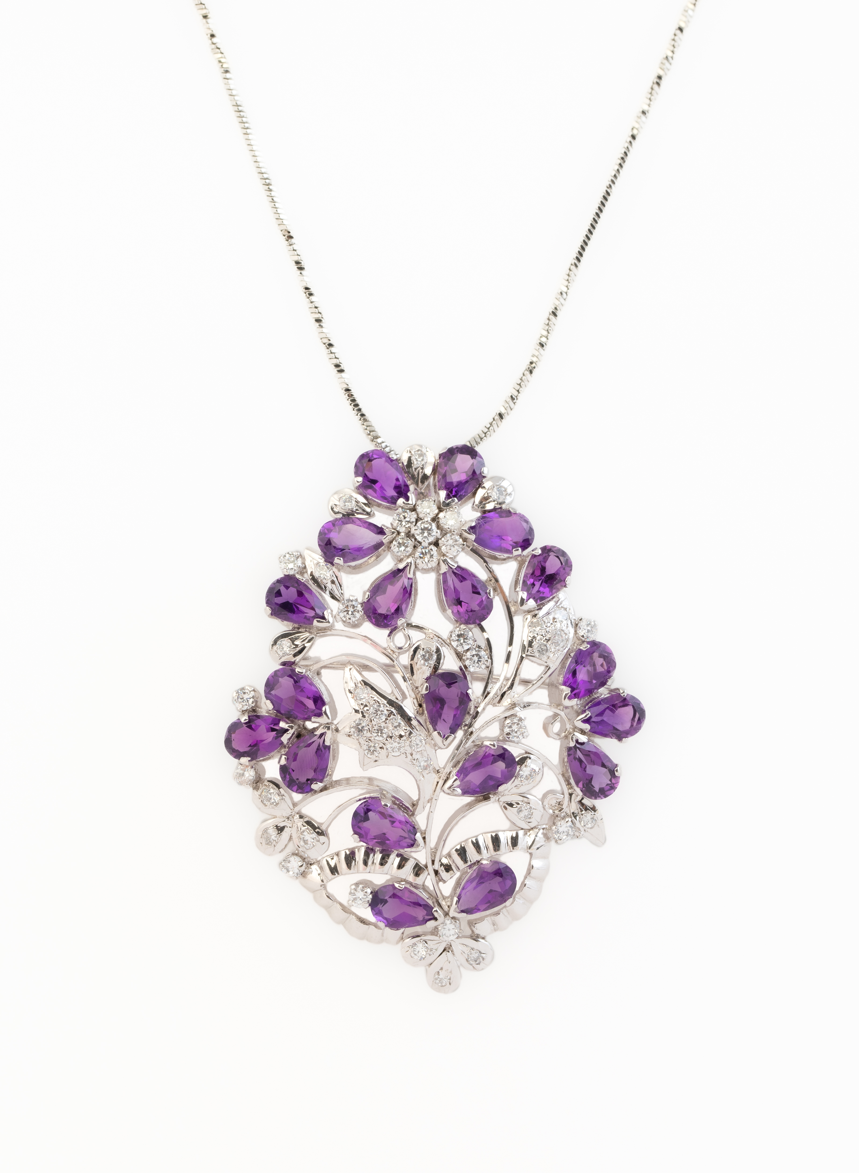 Amethyst Brooch Pendant for Women 2