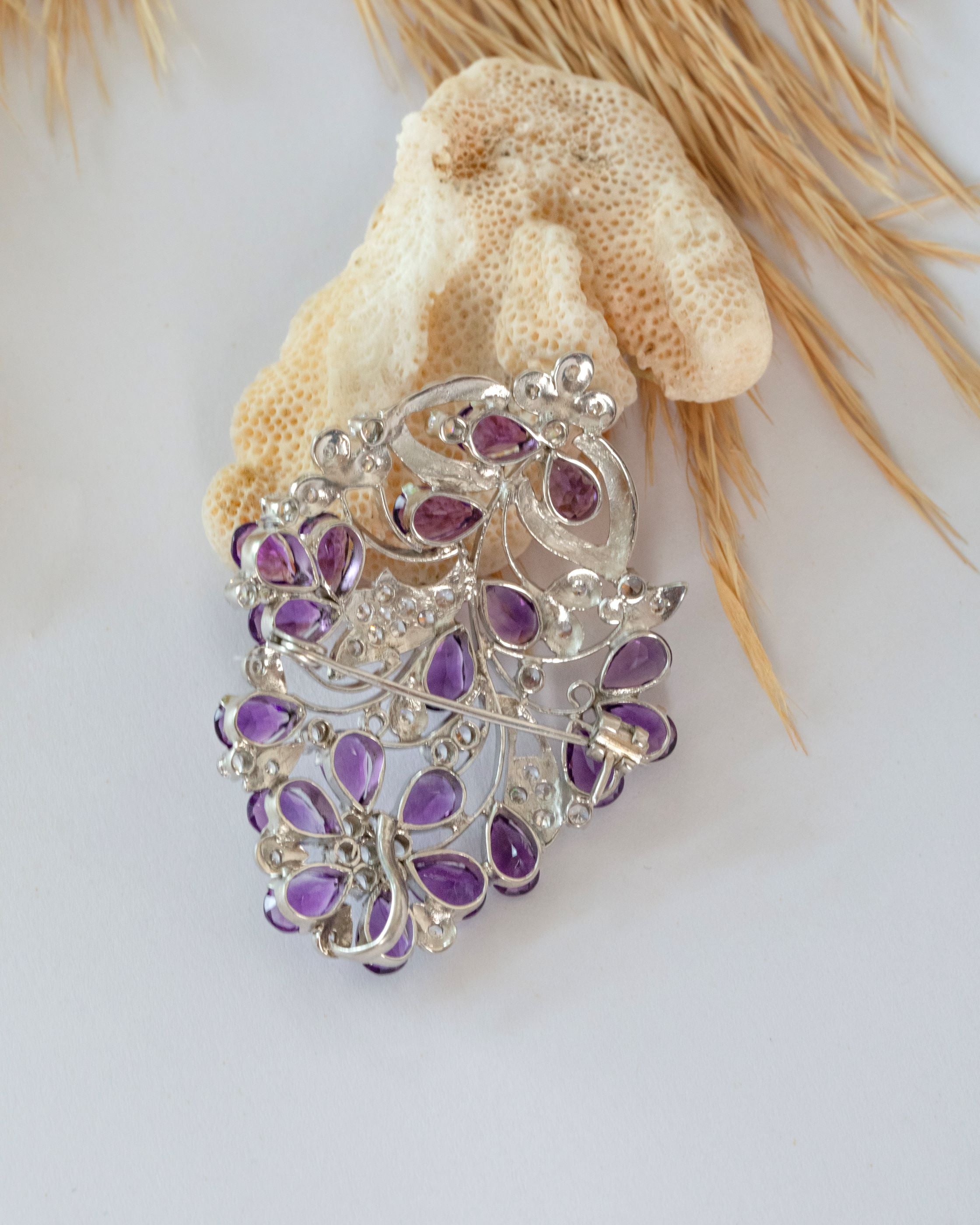 Amethyst Brooch Pendant for Women 5