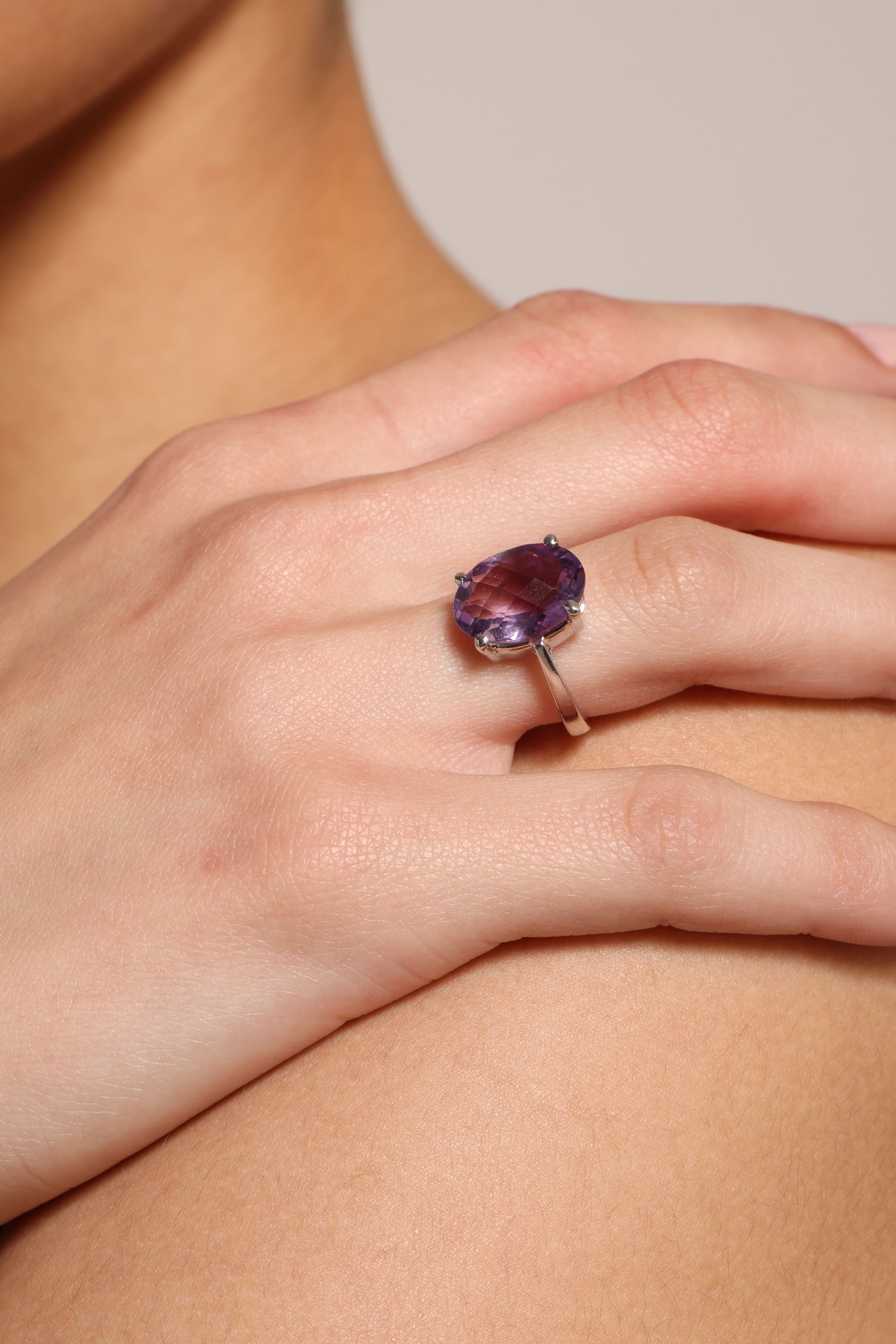 Amethyst Radiant Ring 3