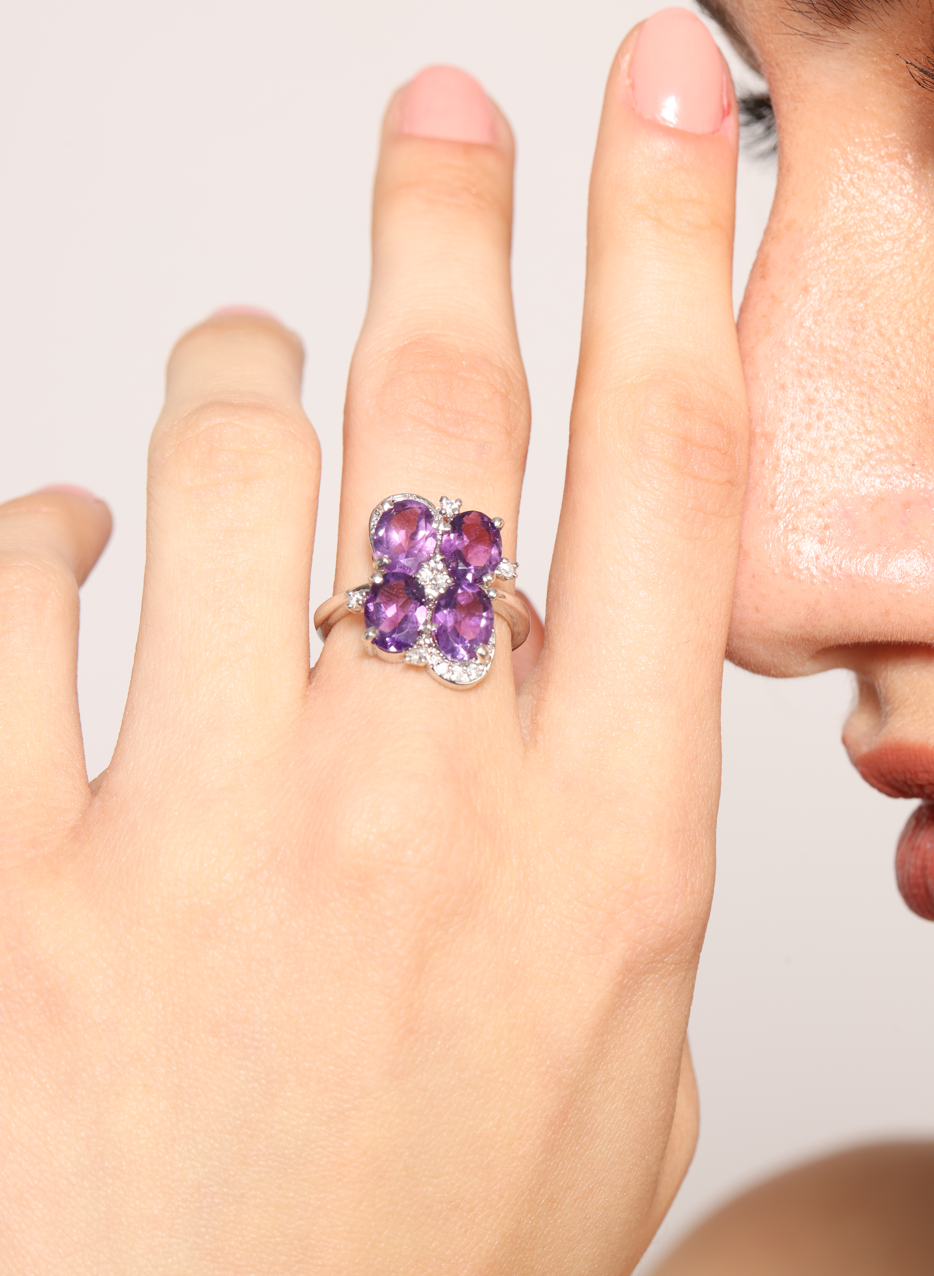 Amethyst Zirconia Ring 1