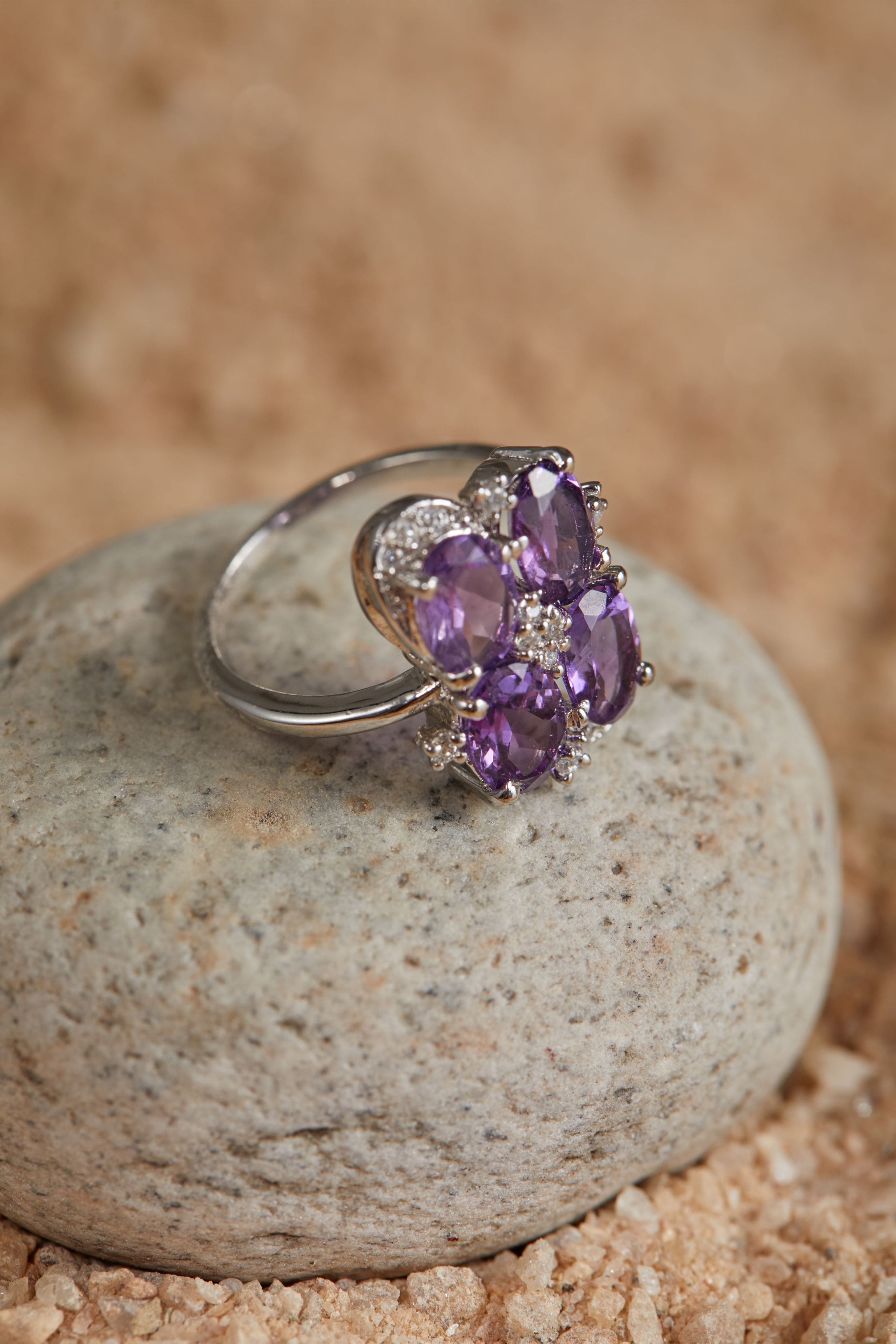 Amethyst Zirconia Ring 5