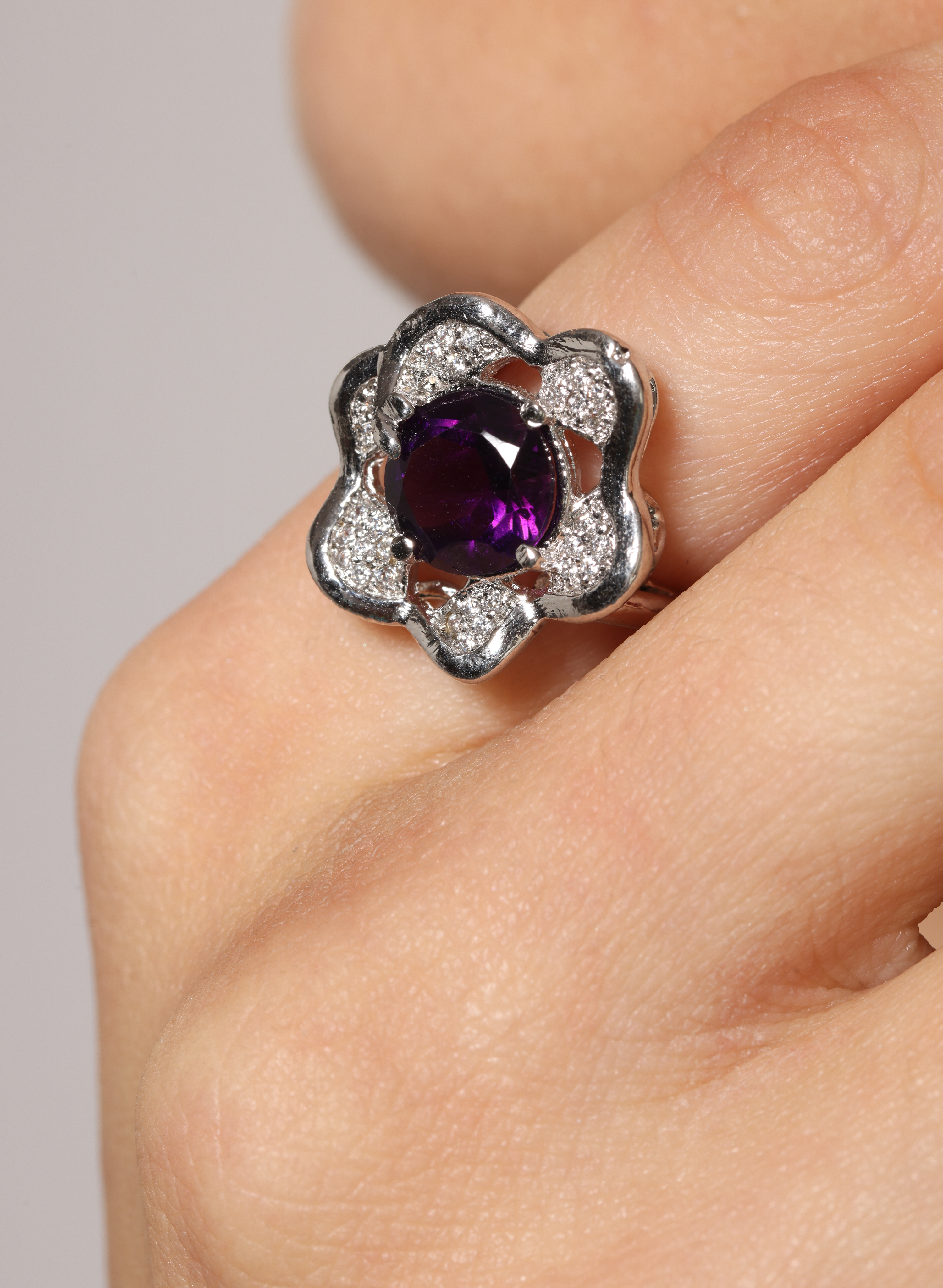 Amethyst Star Ring 1
