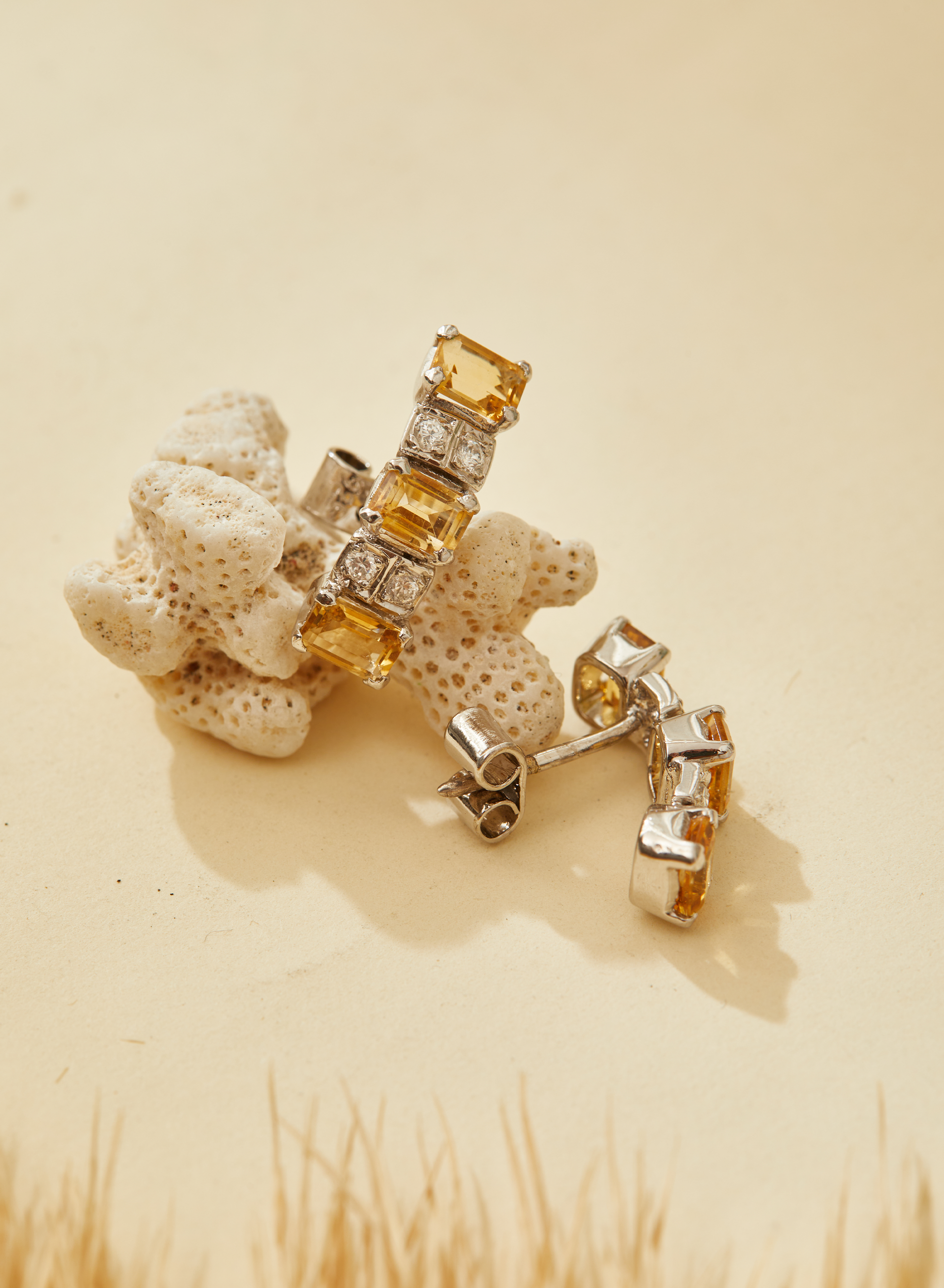 Citrine Zirconia Earrings for Women 1
