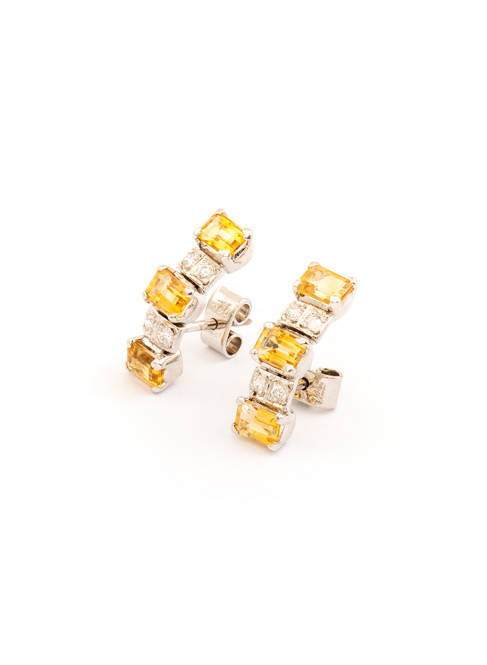 Citrine Zirconia Earrings for Women 2