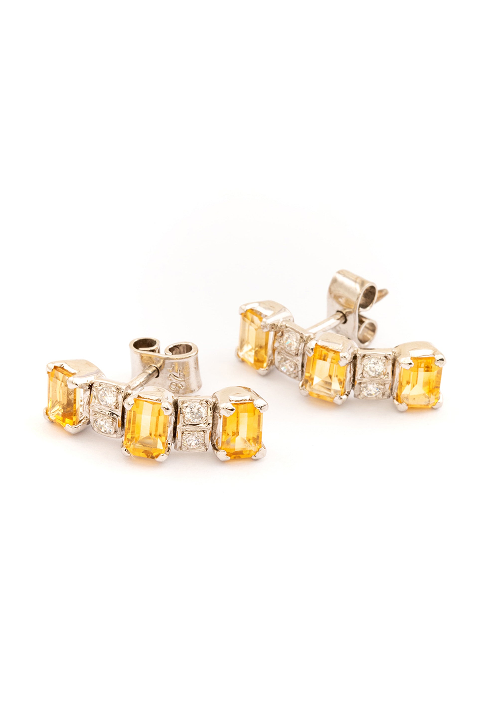 Citrine Zirconia Earrings for Women 4