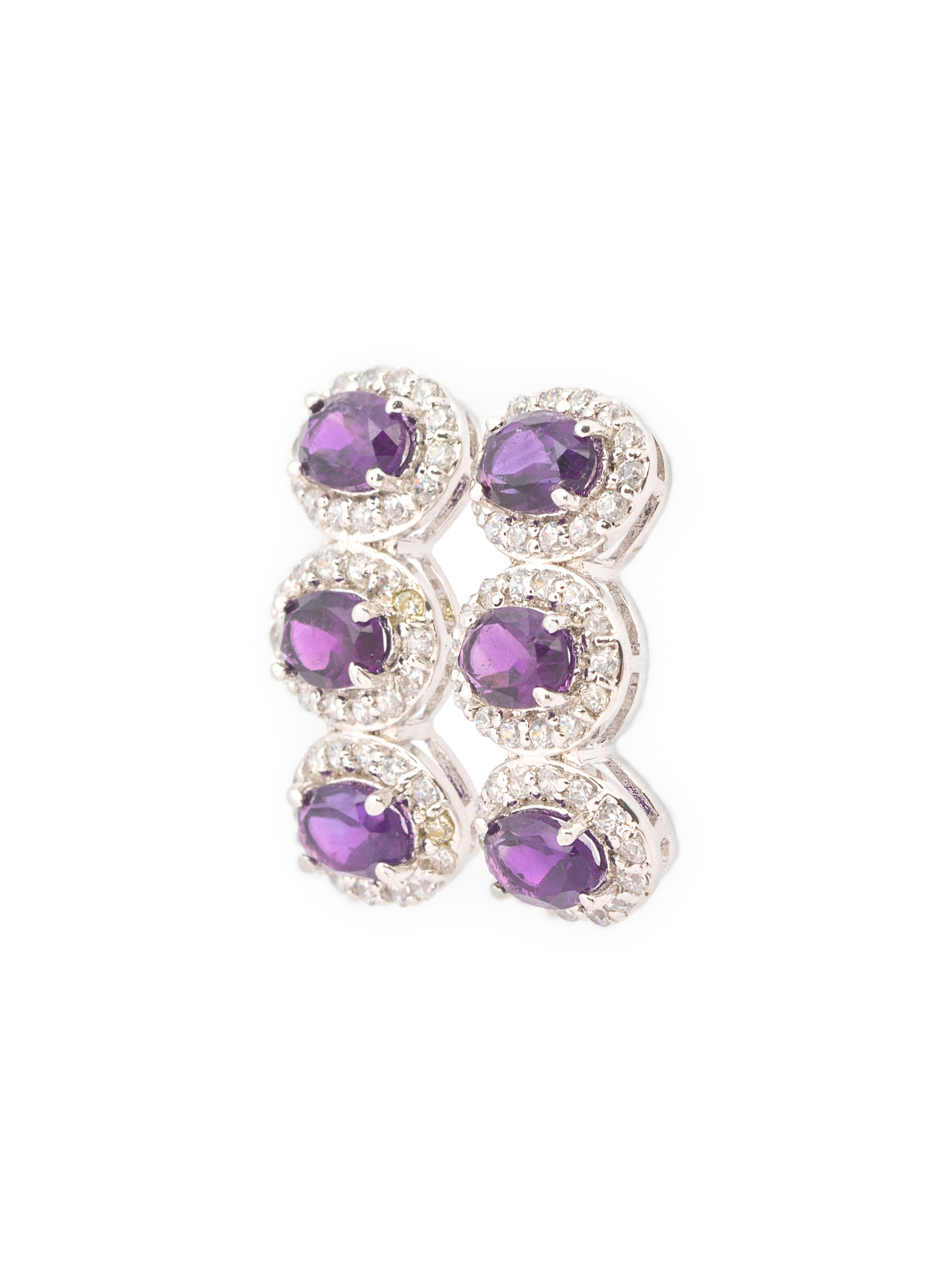 Trio Amethyst Earrings for Women 2