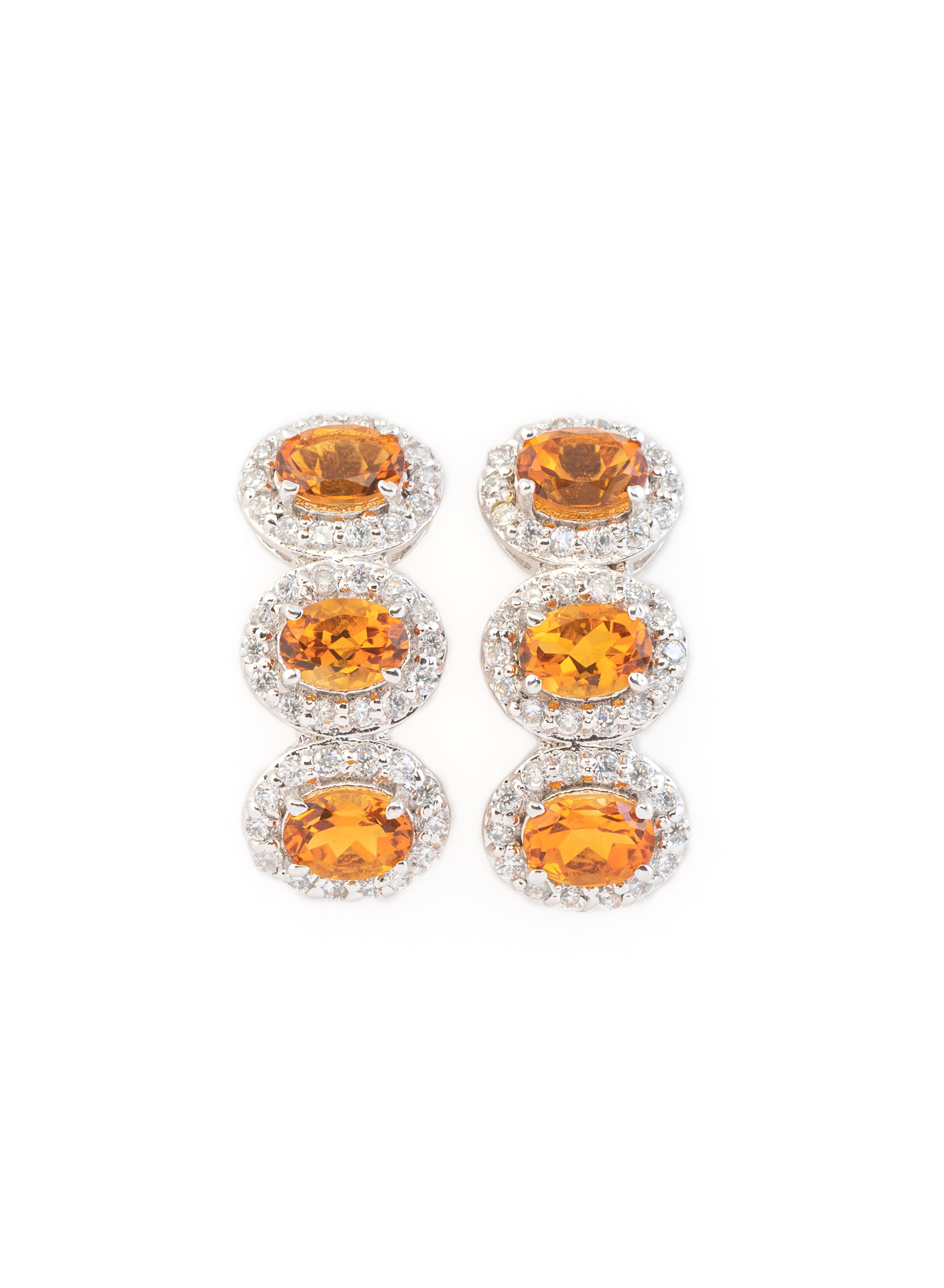 Trio Citrine Earrings for Women 2