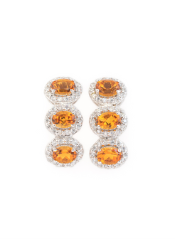 Trio Citrine Earrings for Women 2