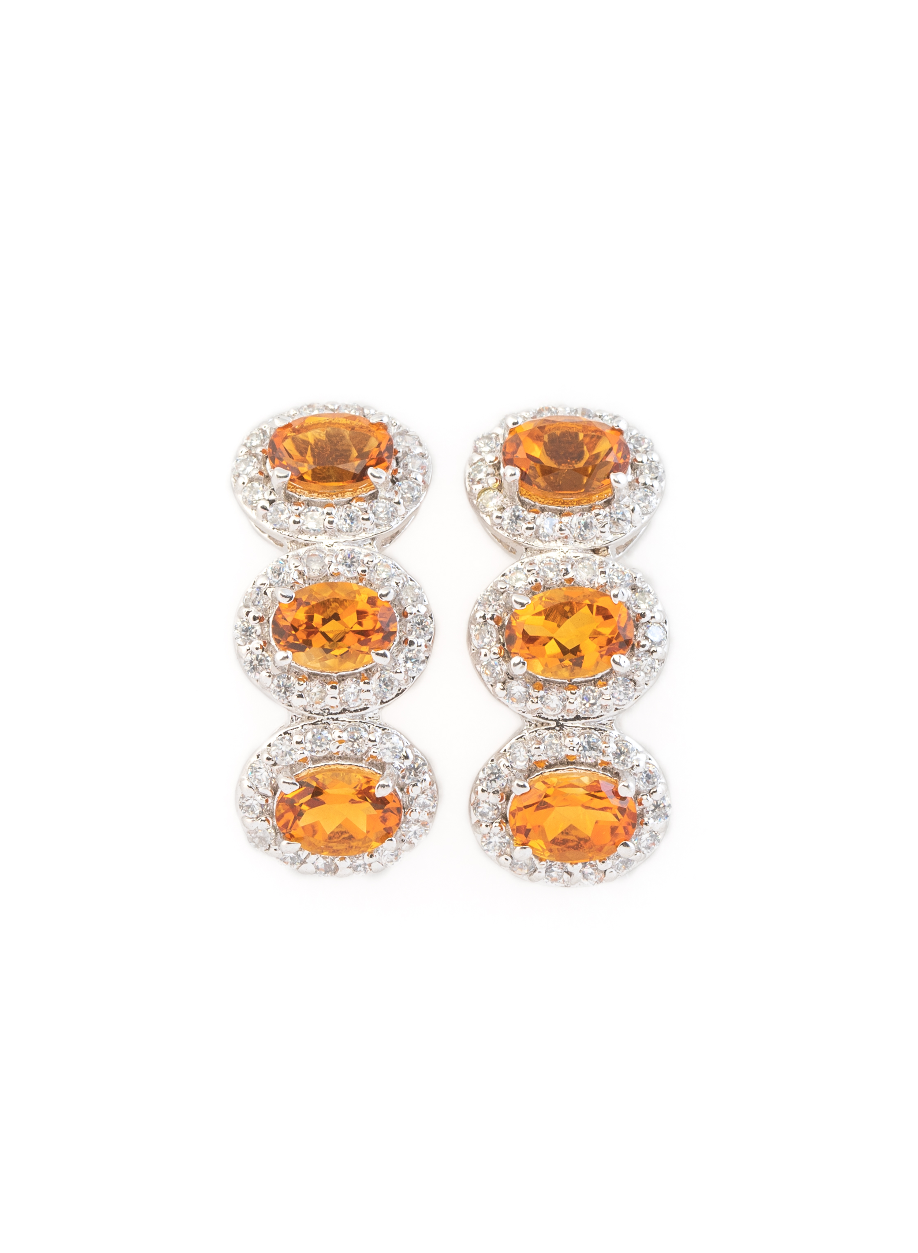 Trio Citrine Earrings for Women 2