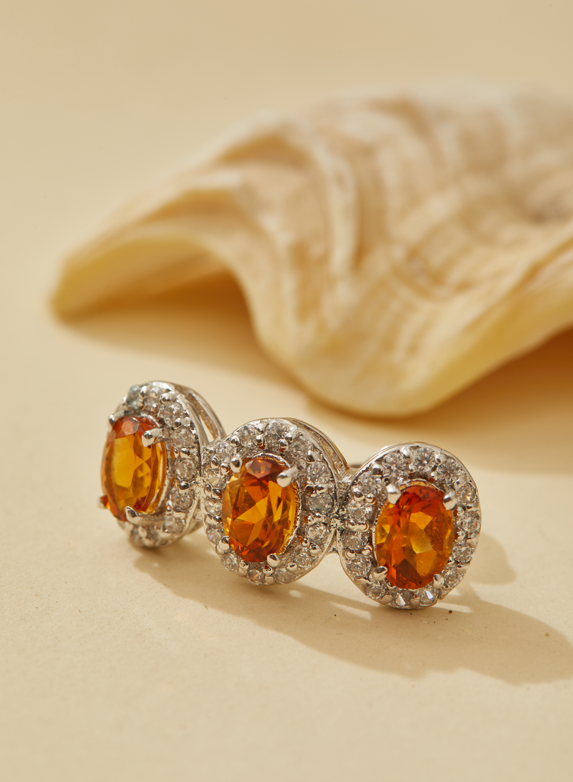 Trio Citrine Earrings for Women 4
