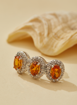 Trio Citrine Earrings for Women 4