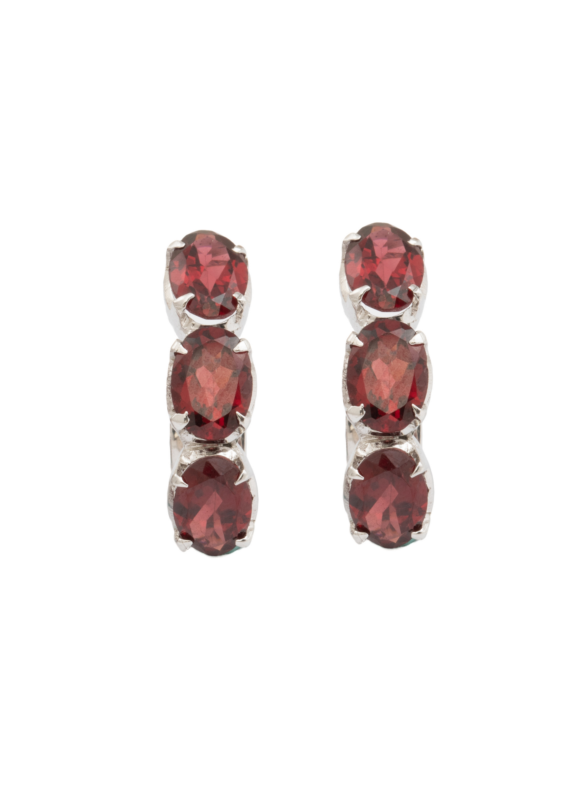 Trio Garnet Earrings 2