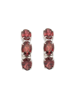Trio Garnet Earrings 2
