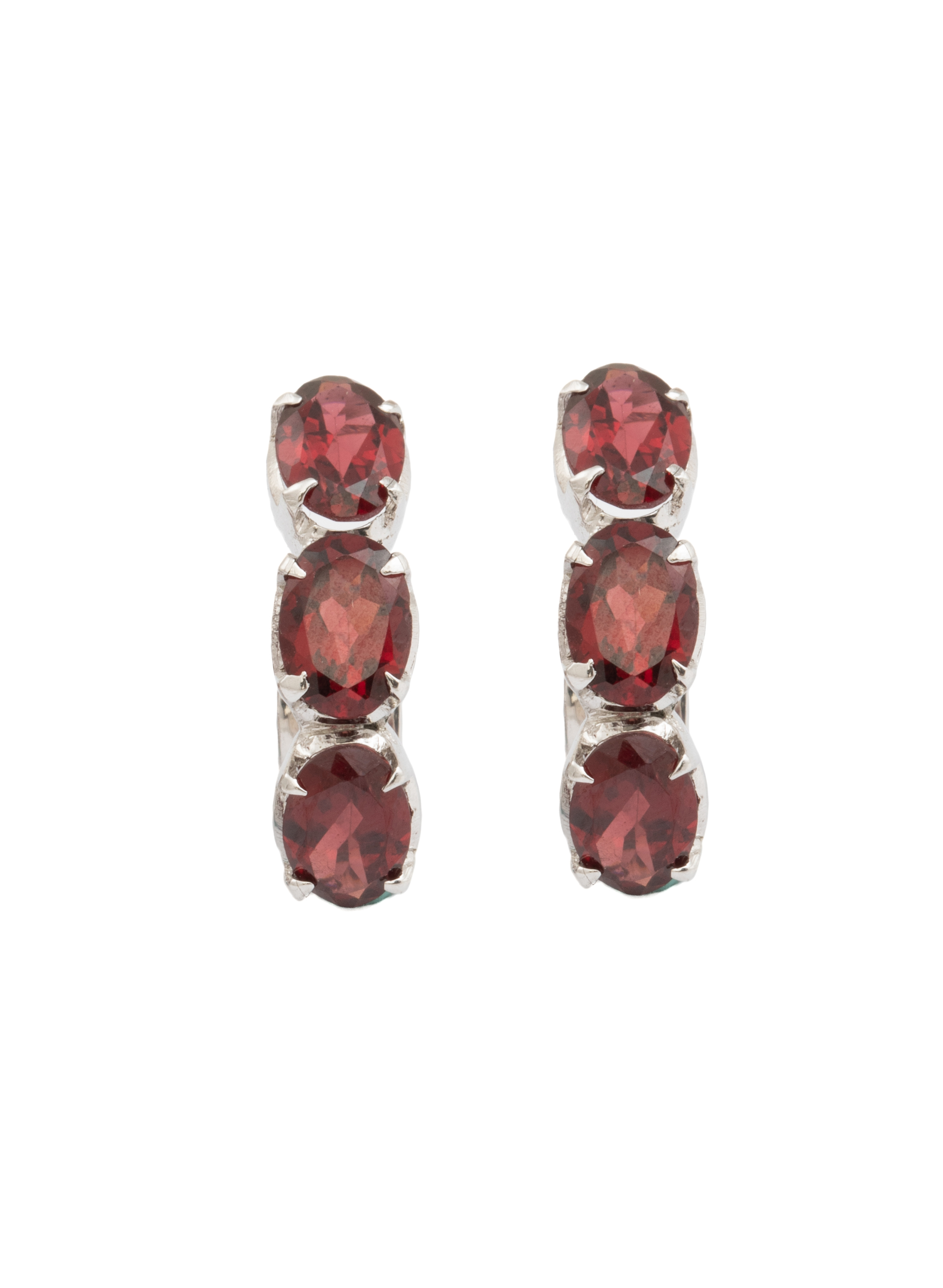 Trio Garnet Earrings 2
