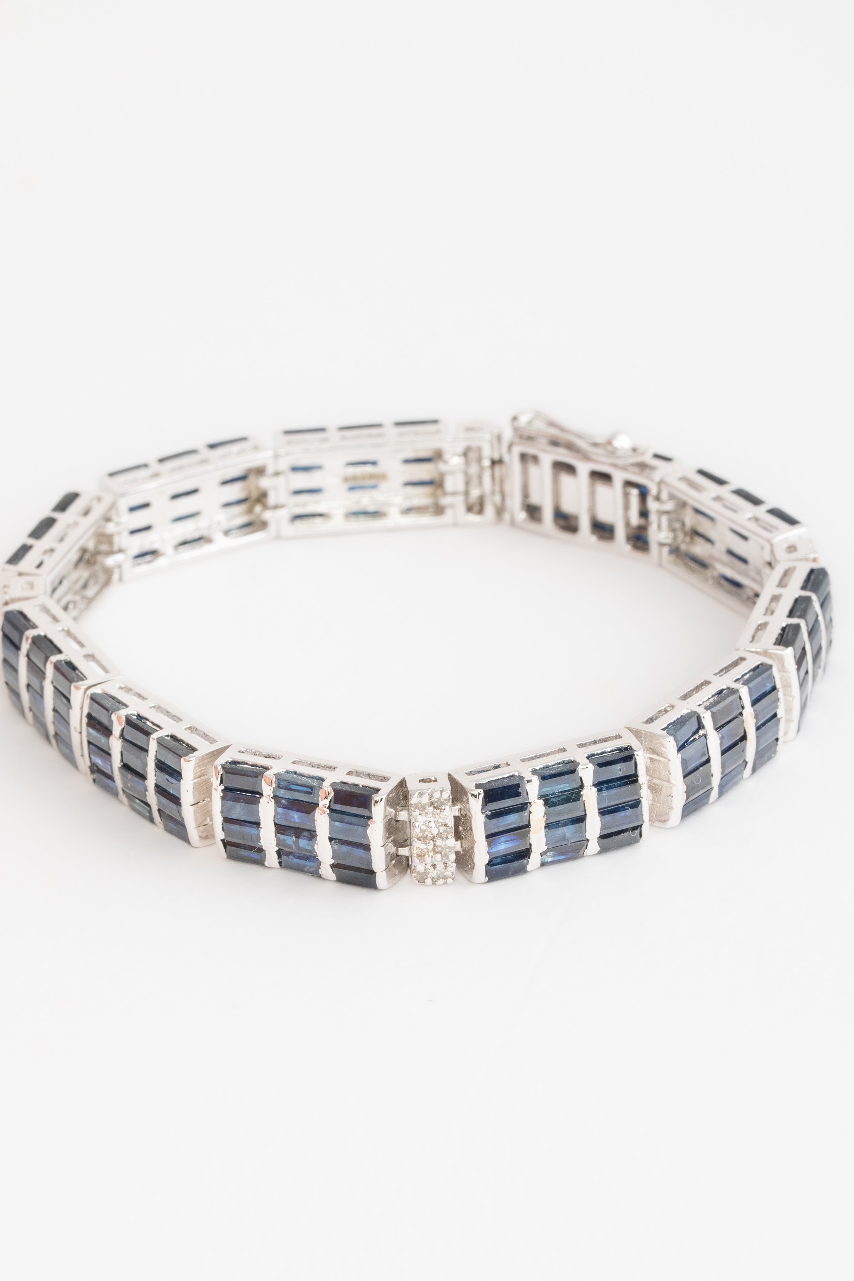 Carina Enthralling Bracelet with Natural sapphire and Mined diamonds - D'vin Jewels
