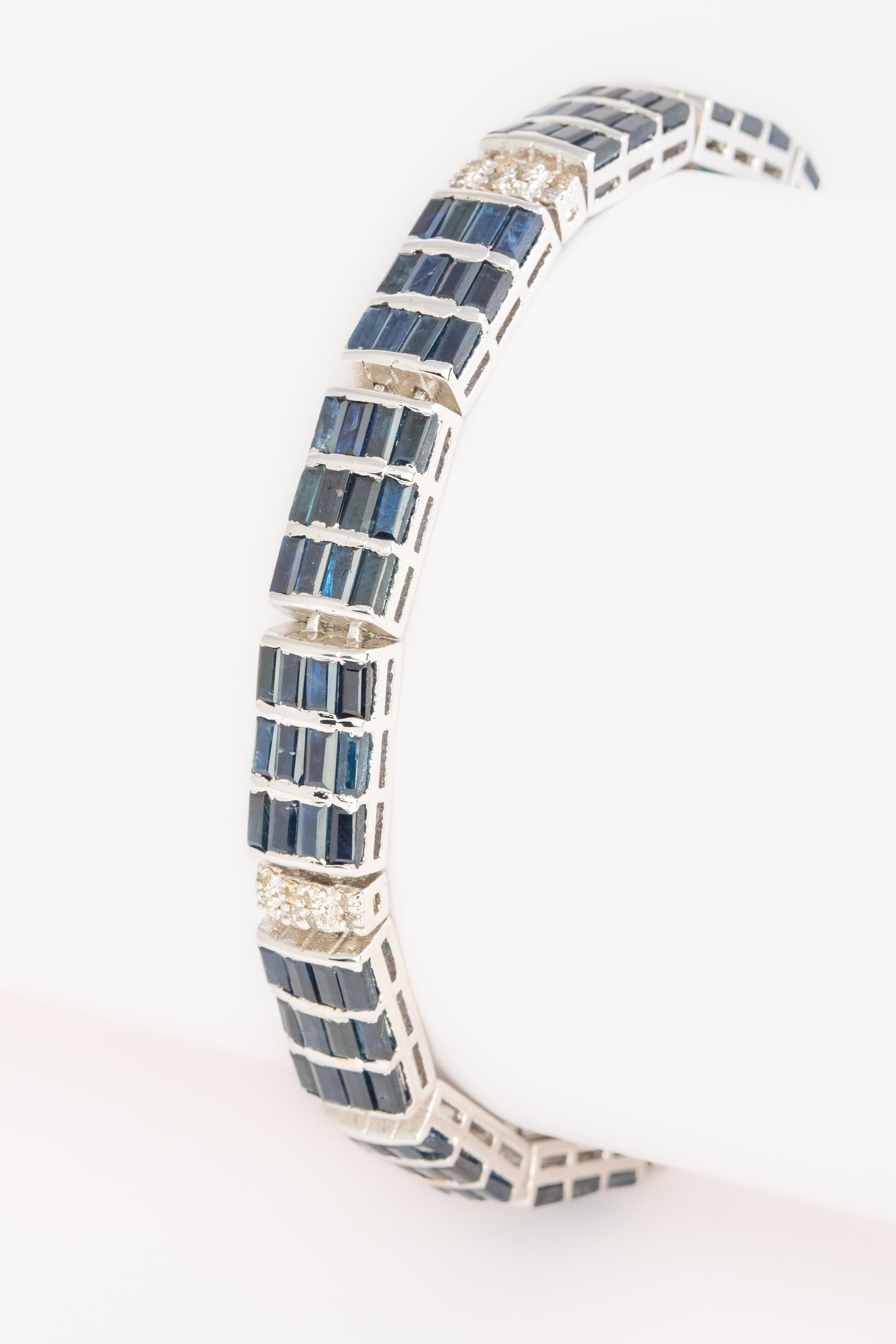 Carina Enthralling Bracelet with Natural sapphire and Mined diamonds - D'vin Jewels