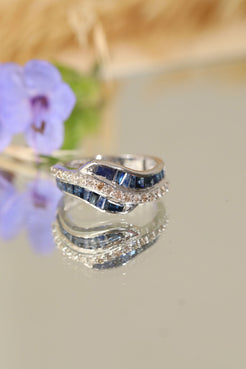 Sapphire Diamonds Ring 6