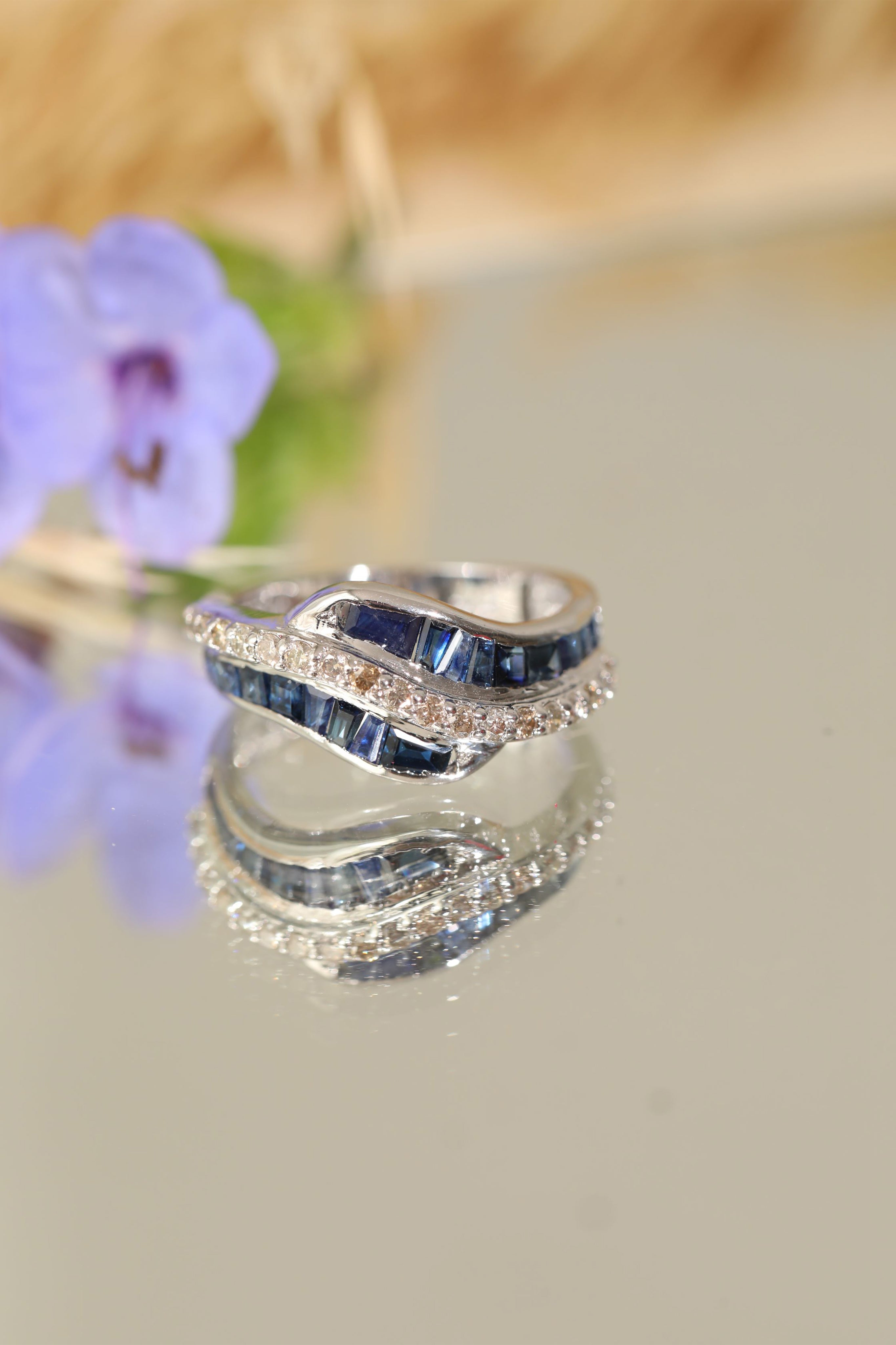Sapphire Diamonds Ring 6