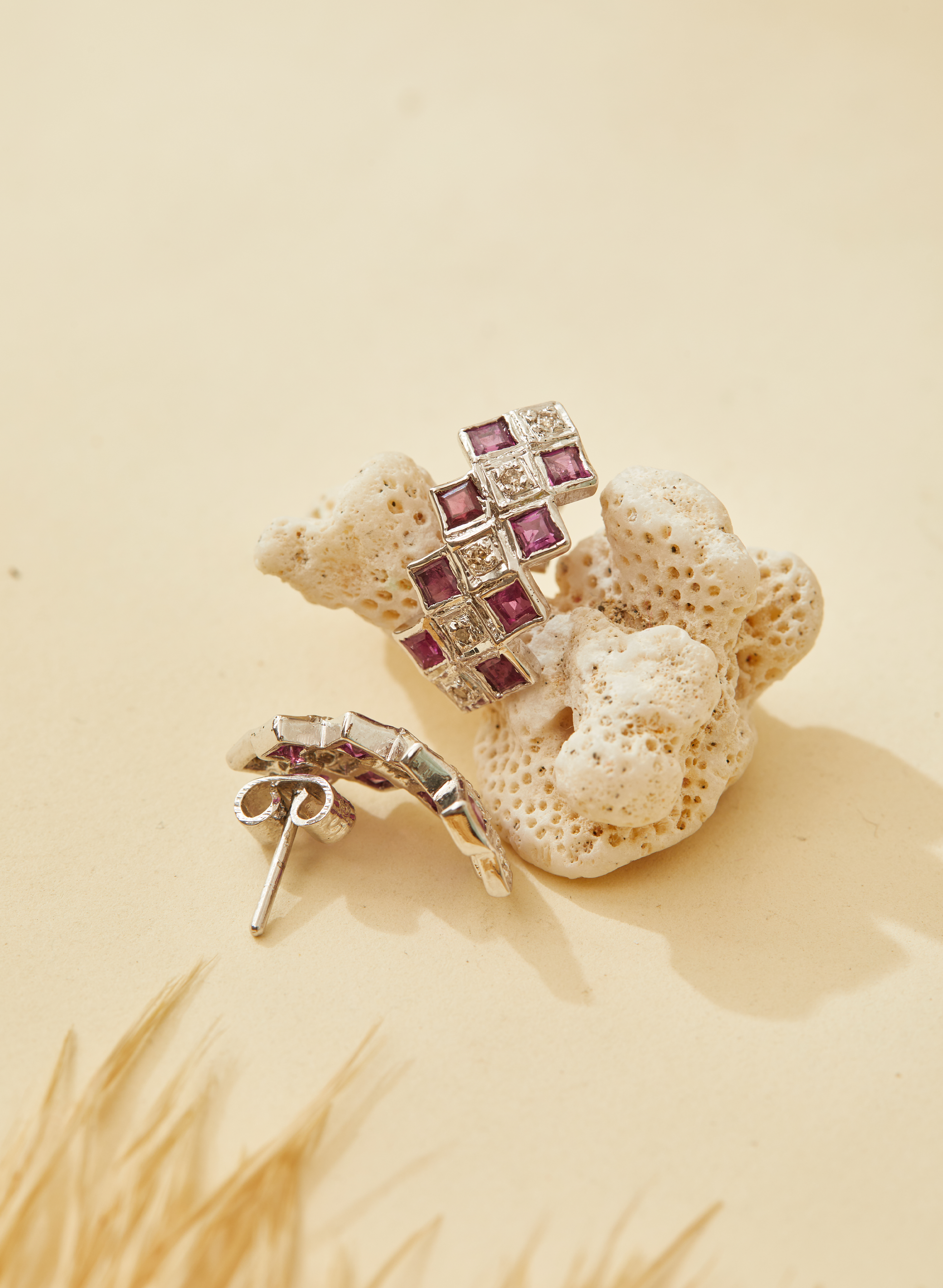 Ruby Diamond Earrings 1