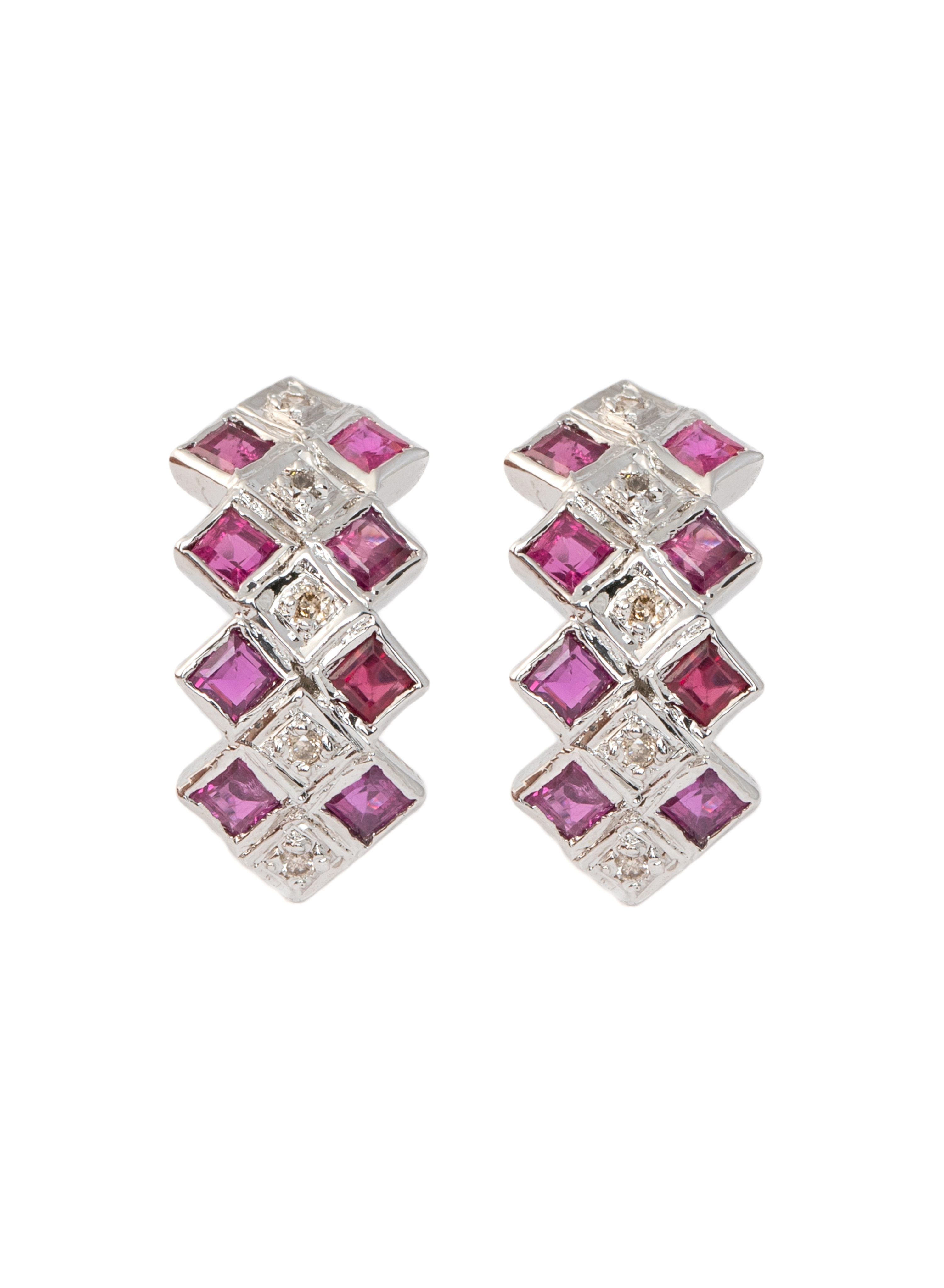 Ruby Diamond Earrings 2