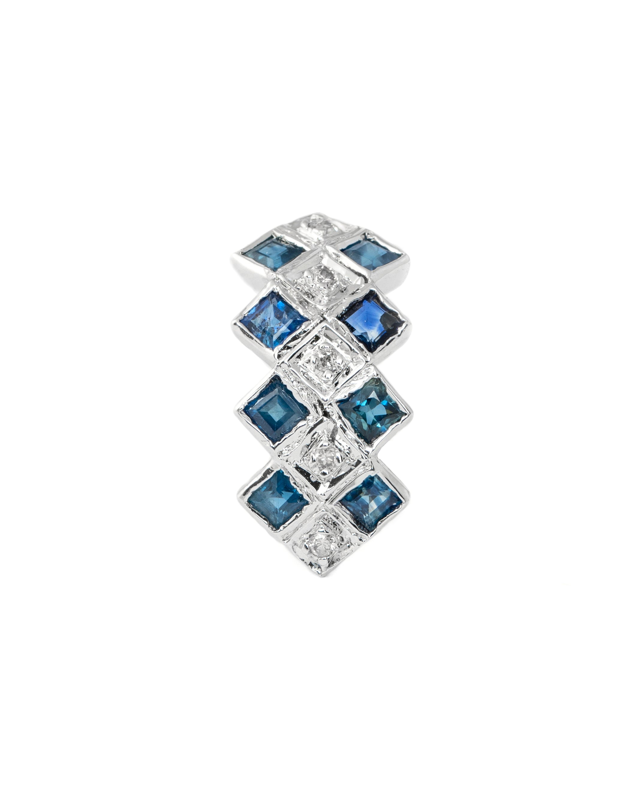 Sapphire Diamond Earrings for Women 5