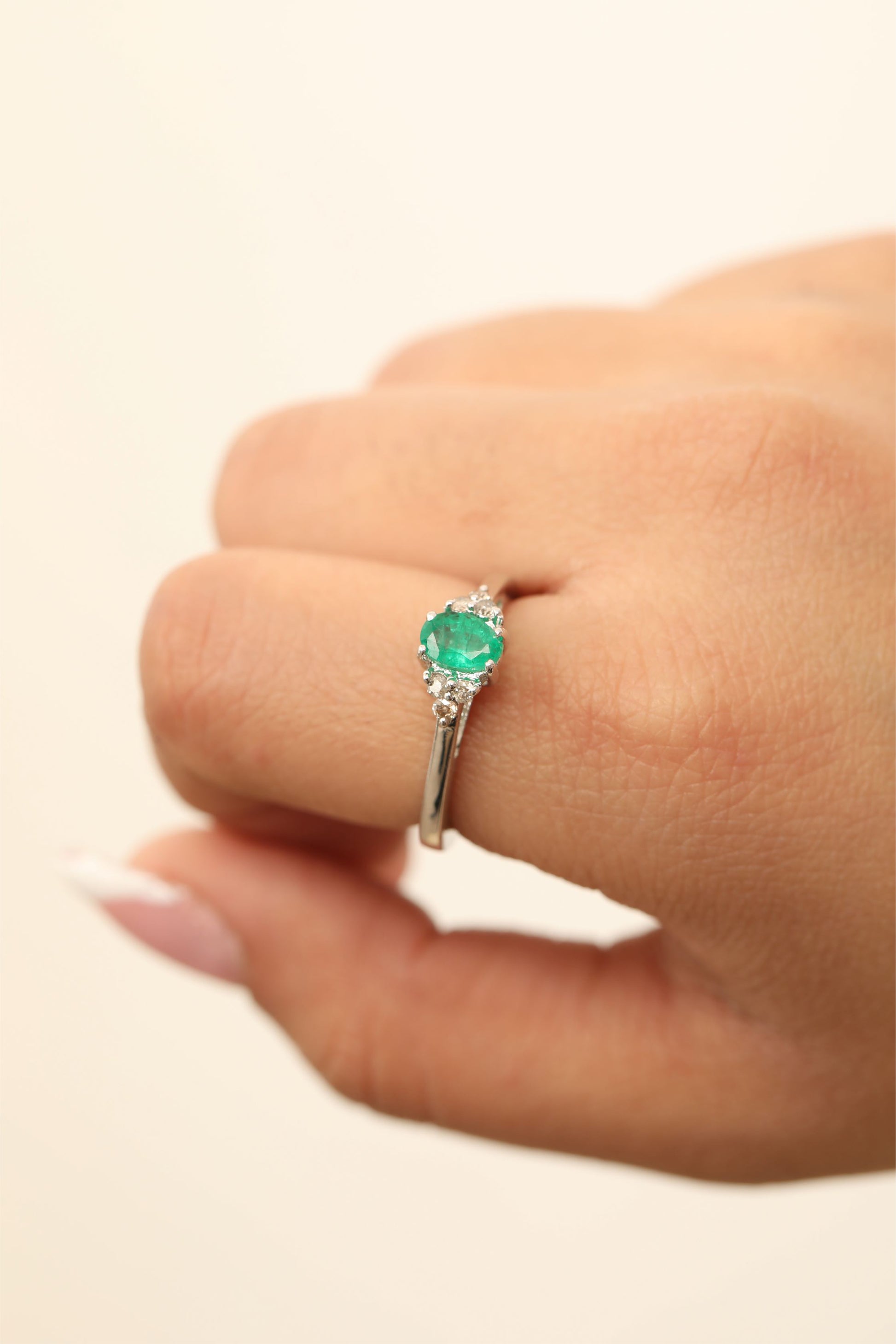 Emerald Dainty Ring 3