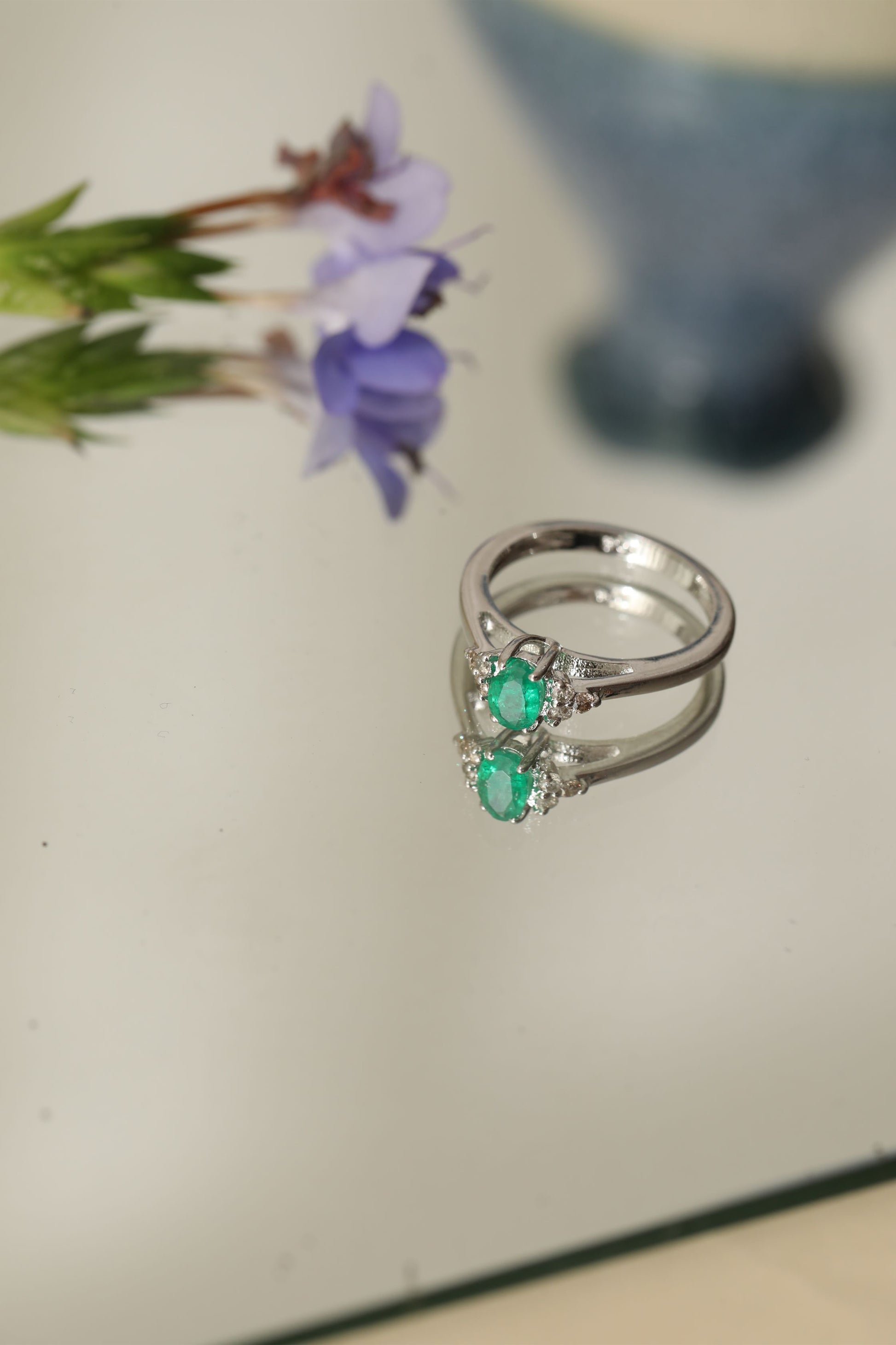 Emerald Dainty Ring 5