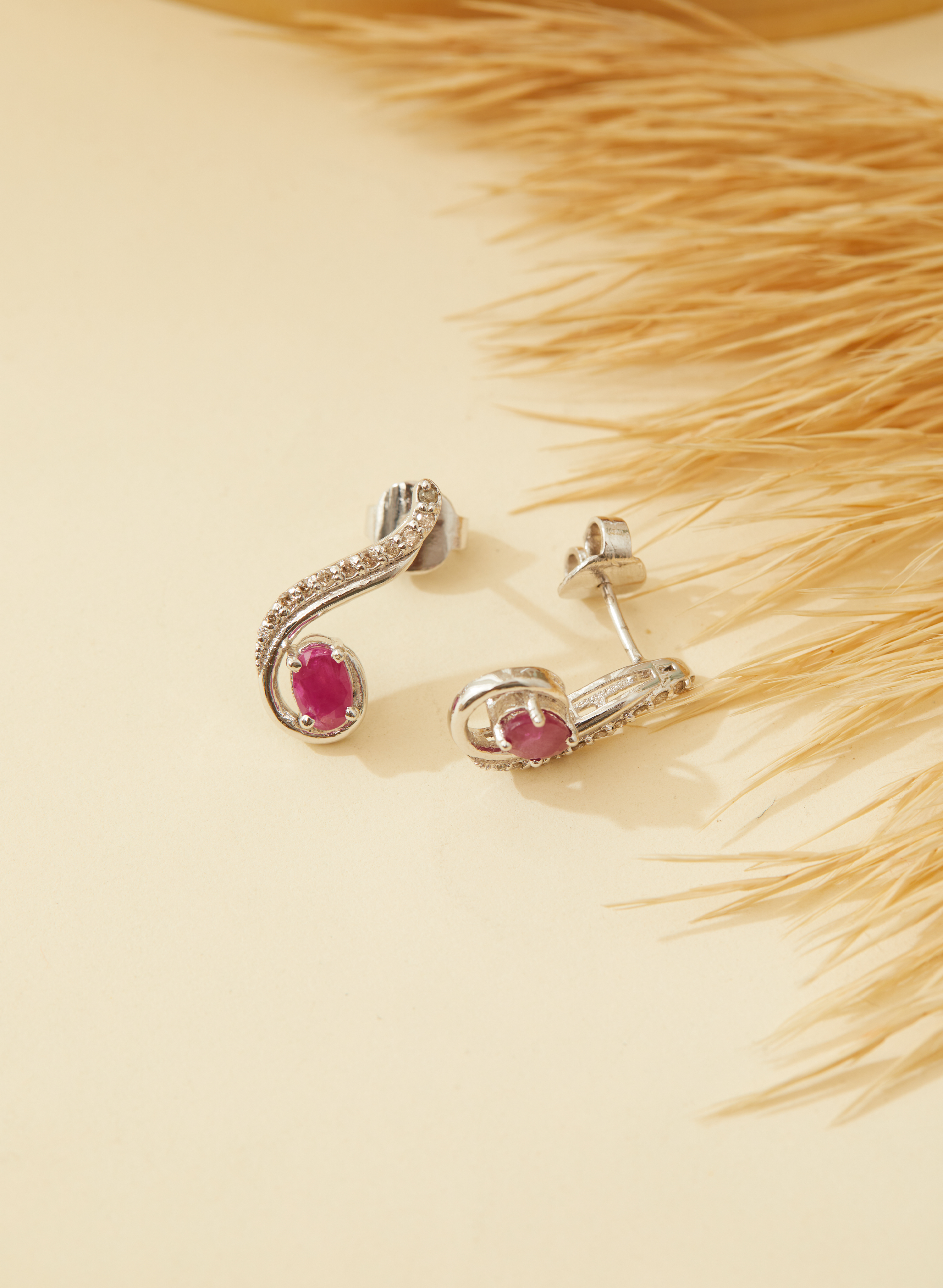Ruby Dainty Earrings for Women 1