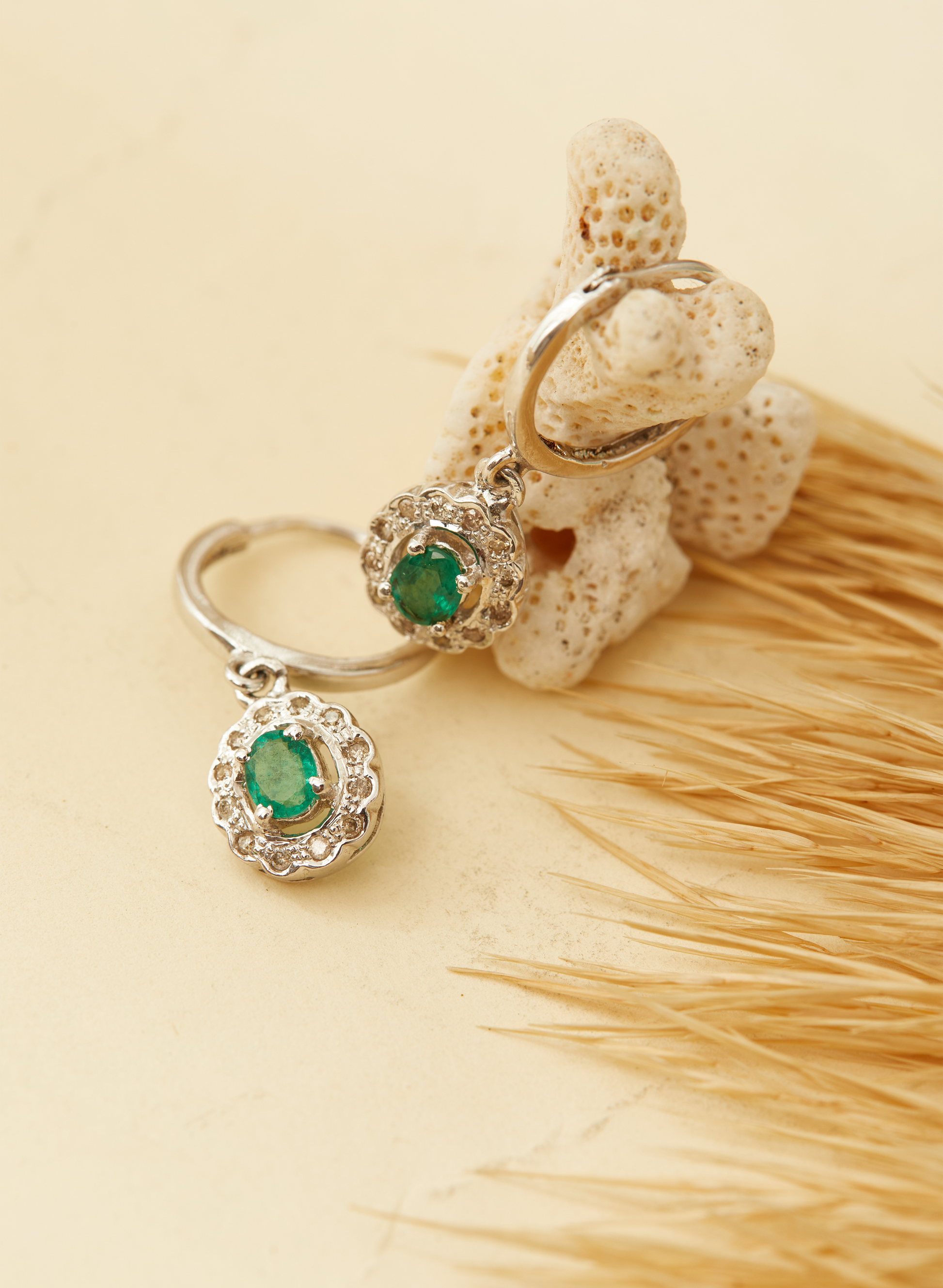 Emerald Drop Earrings 1