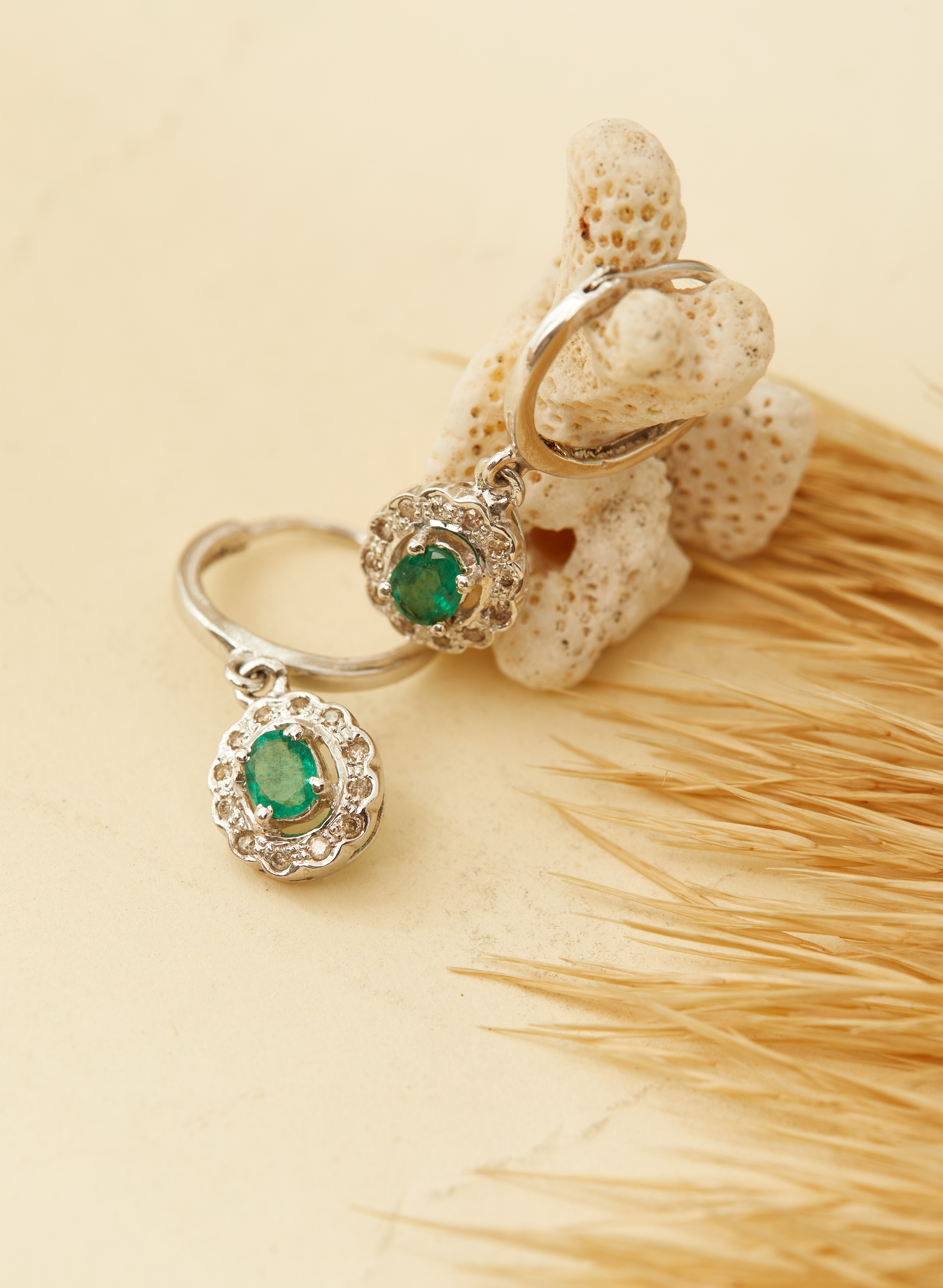 Emerald Drop Earrings 1